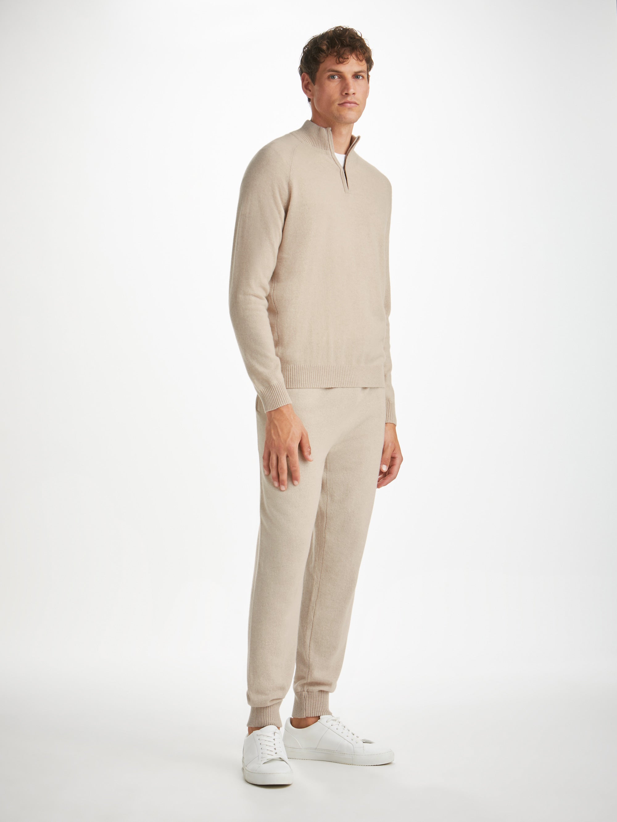 Men's Finley Half-Zip Cashmere Oat Set