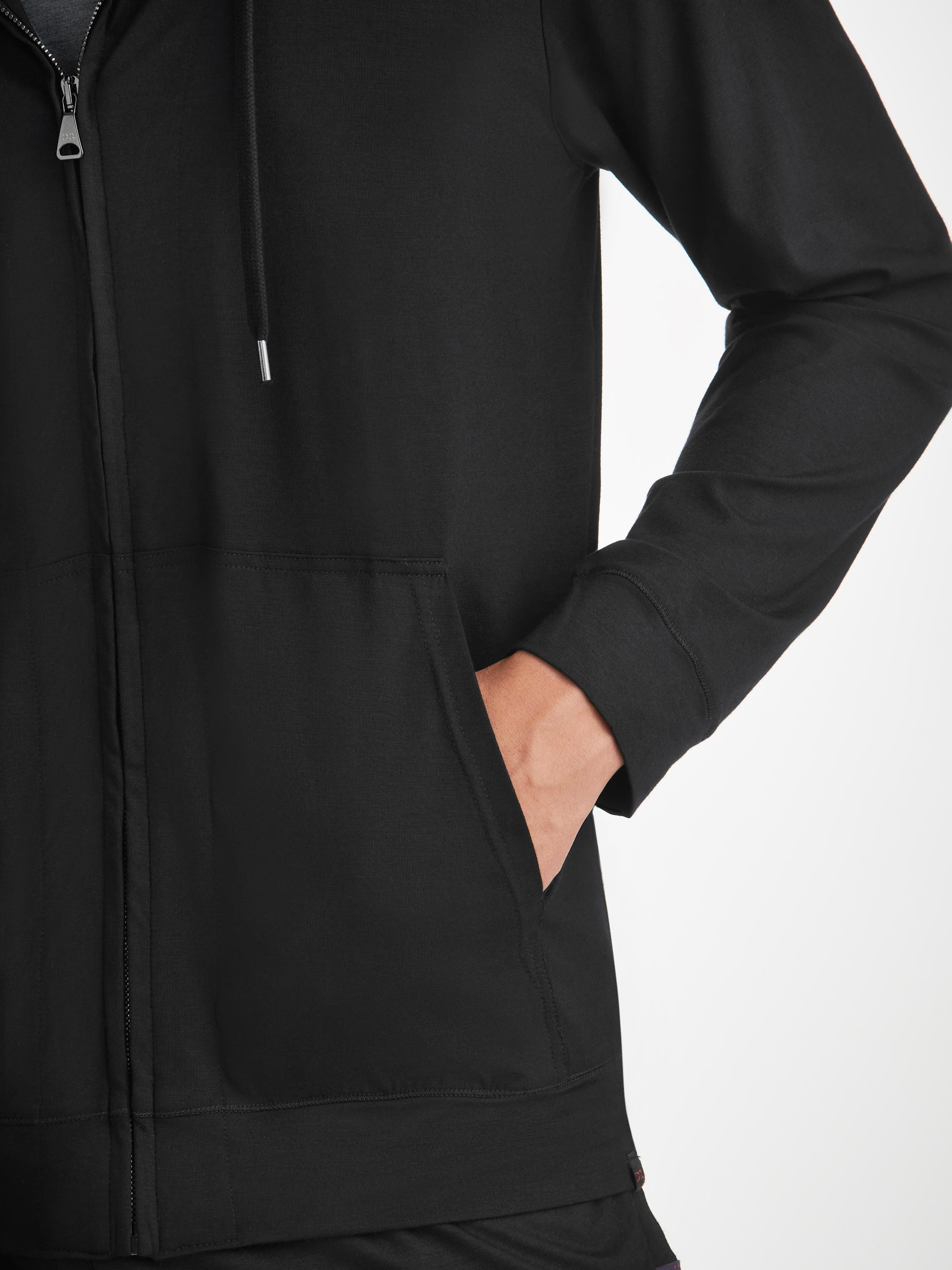 Men's Hoodie Basel Micro Modal Stretch Black