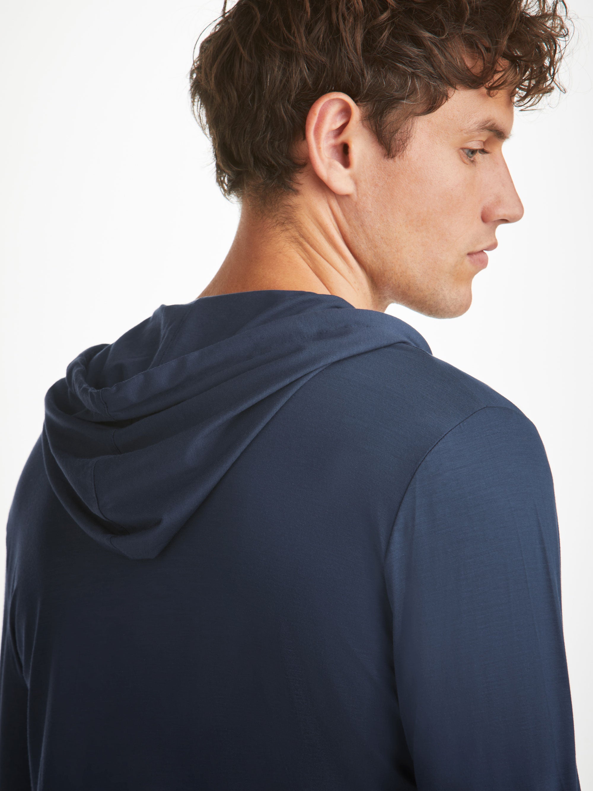 Men's Hoodie Basel Micro Modal Stretch Navy