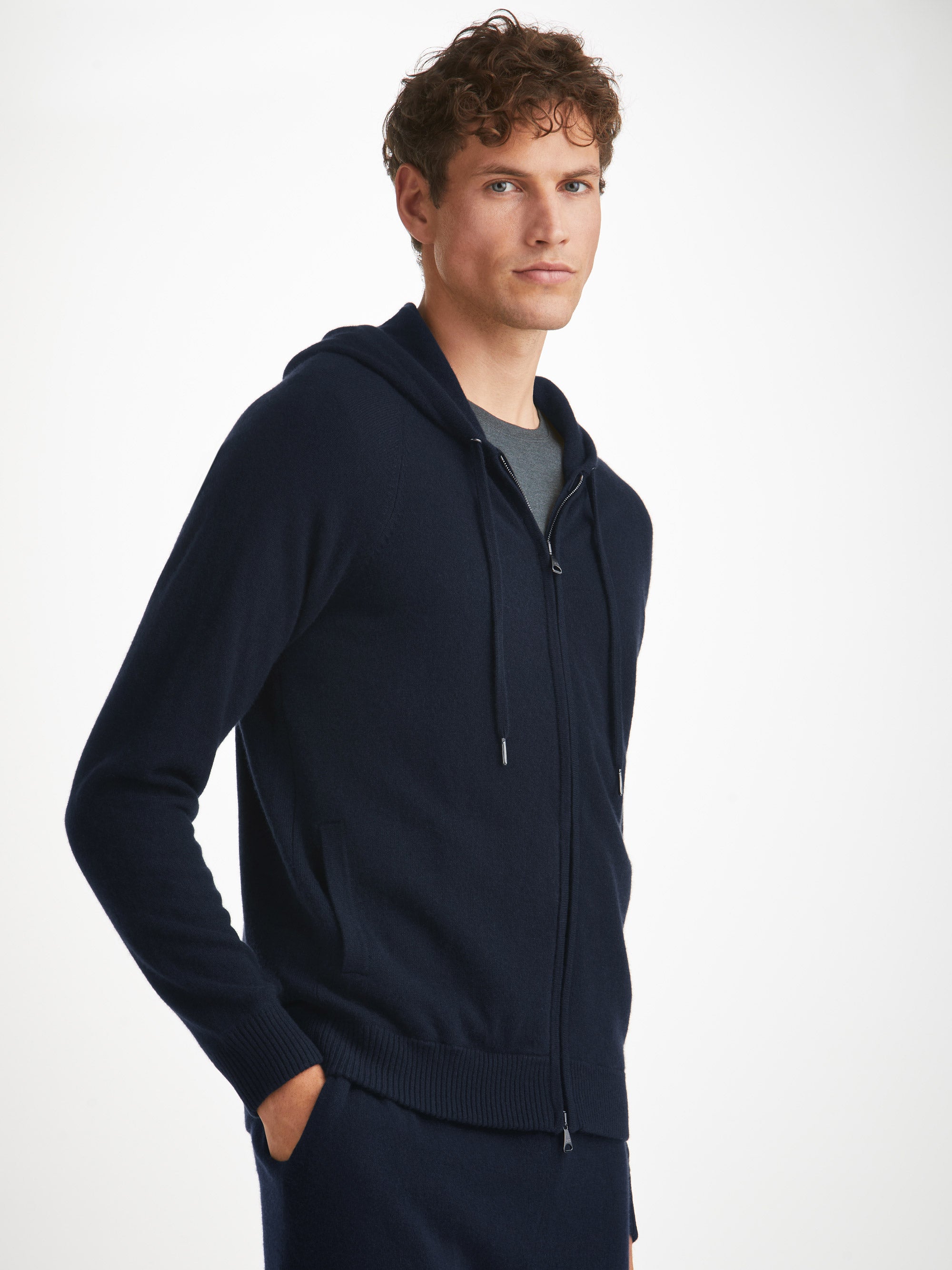 Men's Hoodie Finley Cashmere Navy