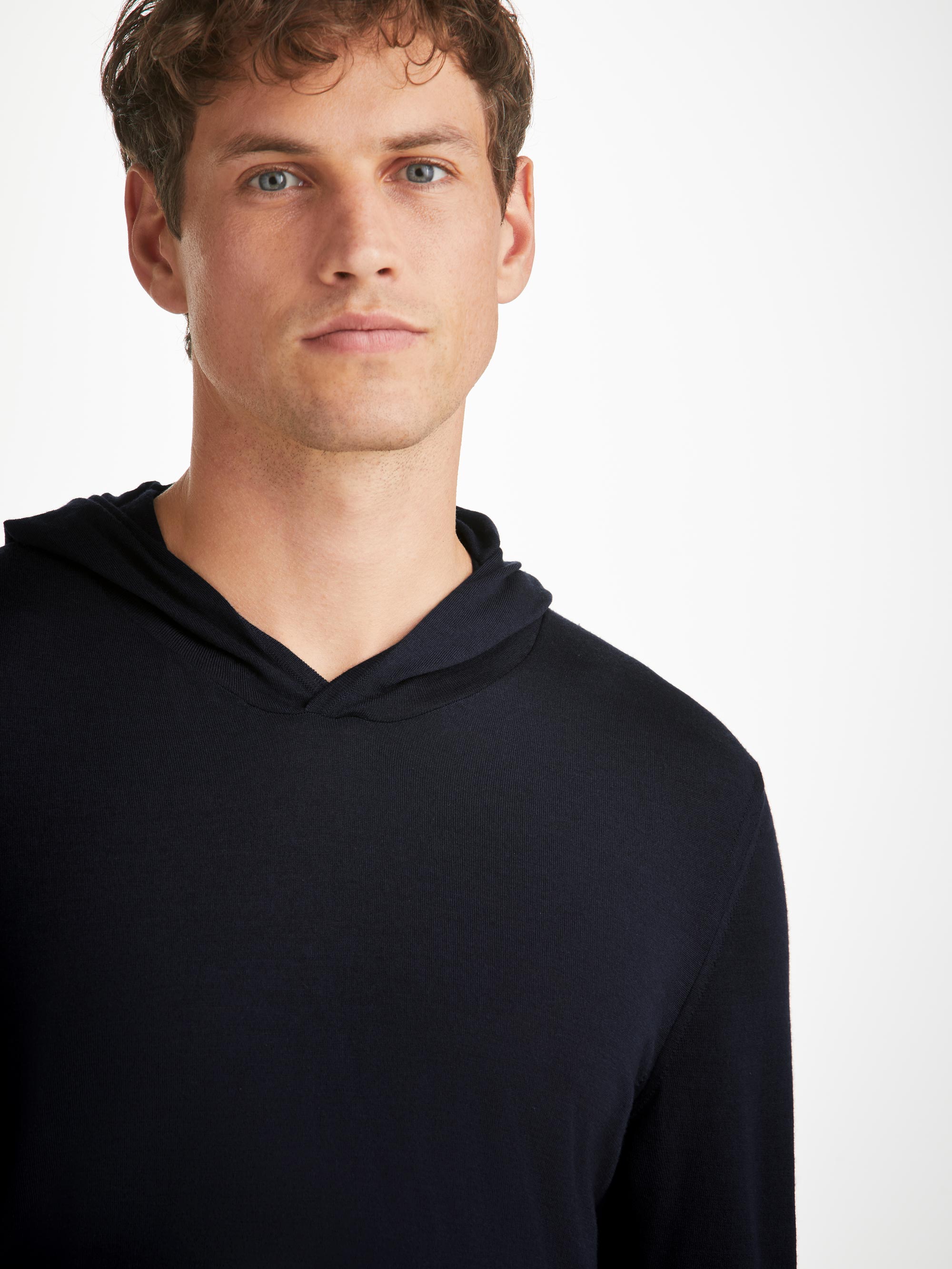 Men's Hoodie Orson Merino Wool Navy