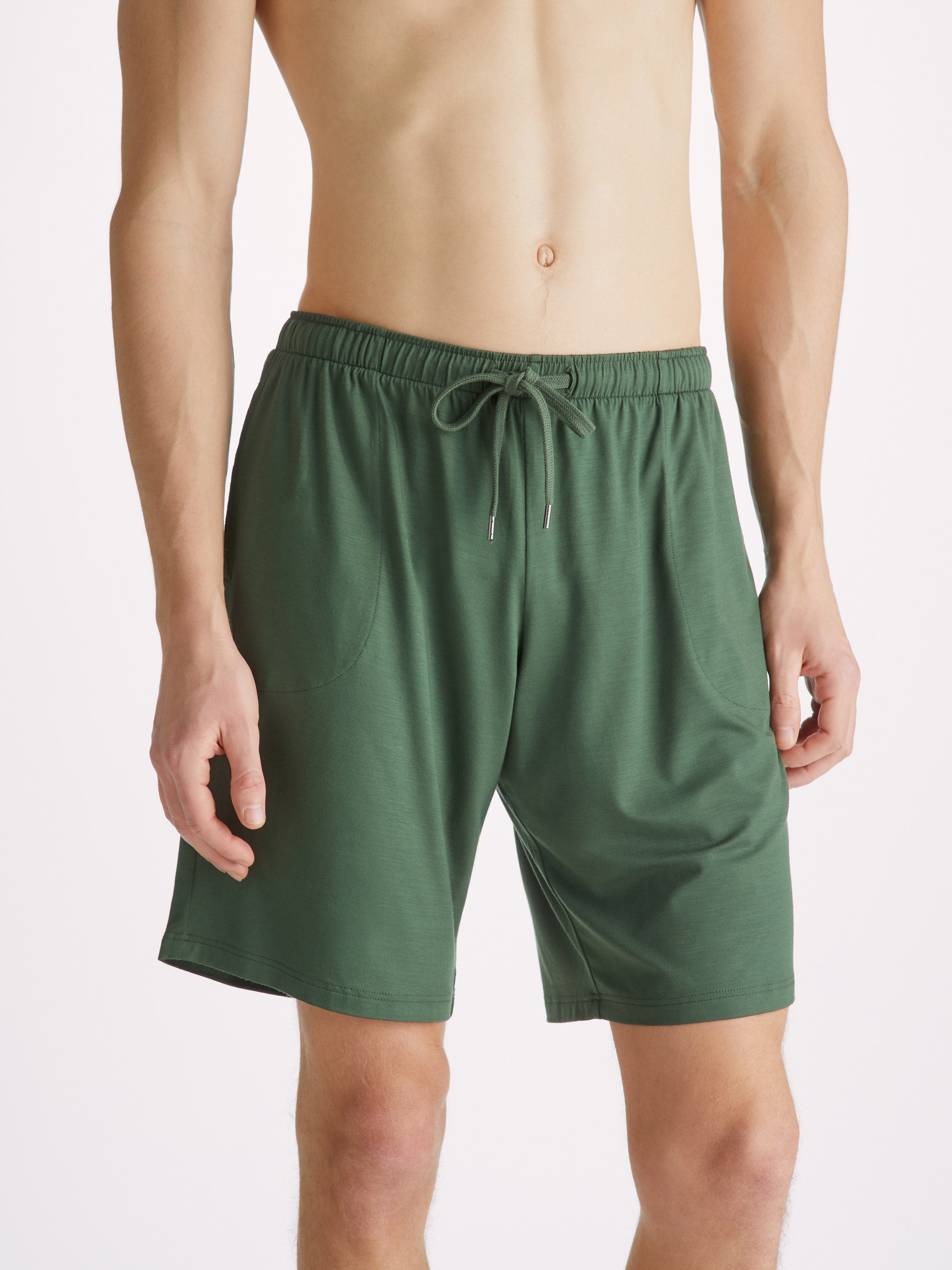 Men's Lounge Shorts Basel Micro Modal Stretch Hunter Green