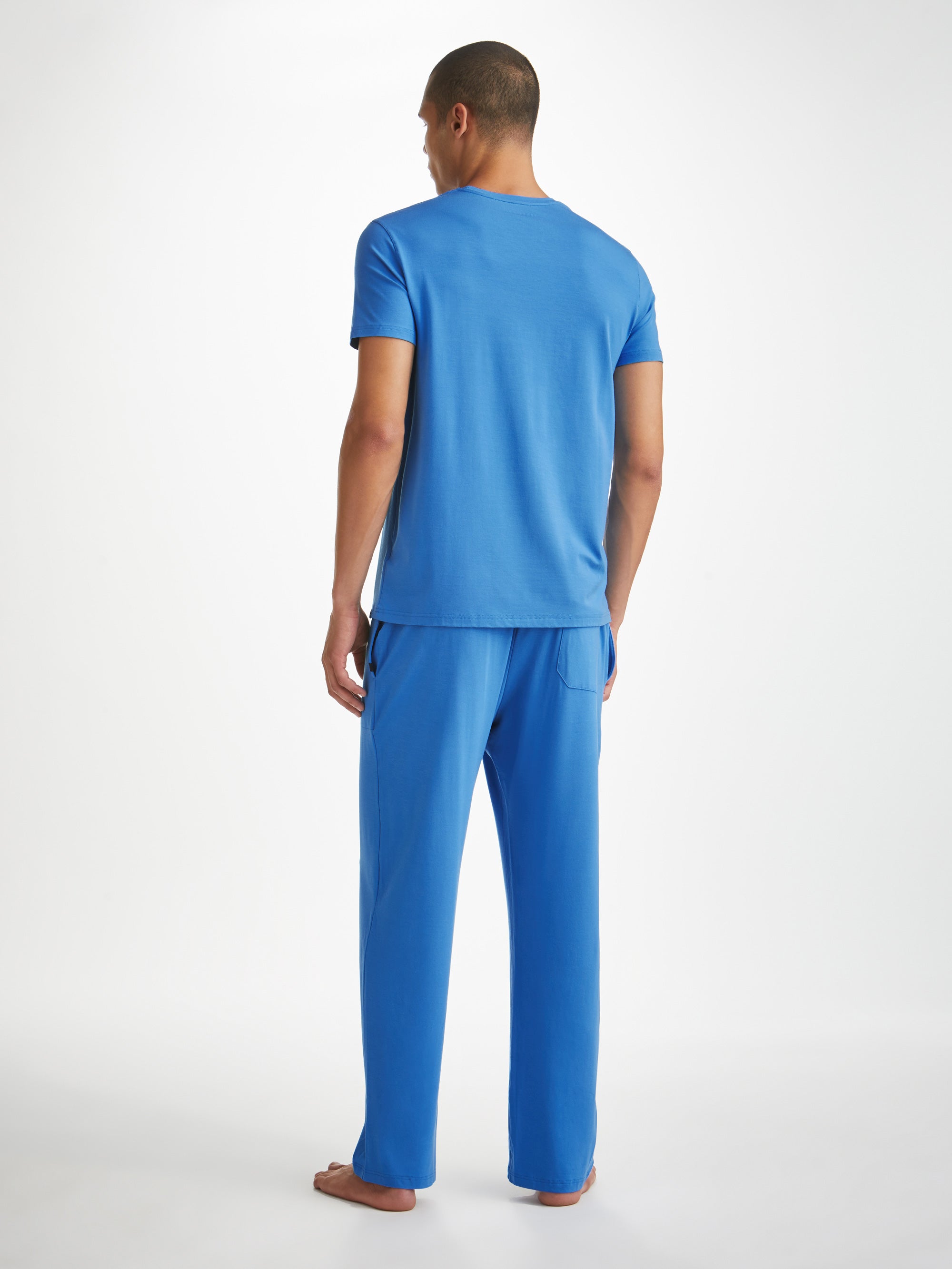 Men's Lounge Trousers Basel Micro Modal Stretch Azure Blue