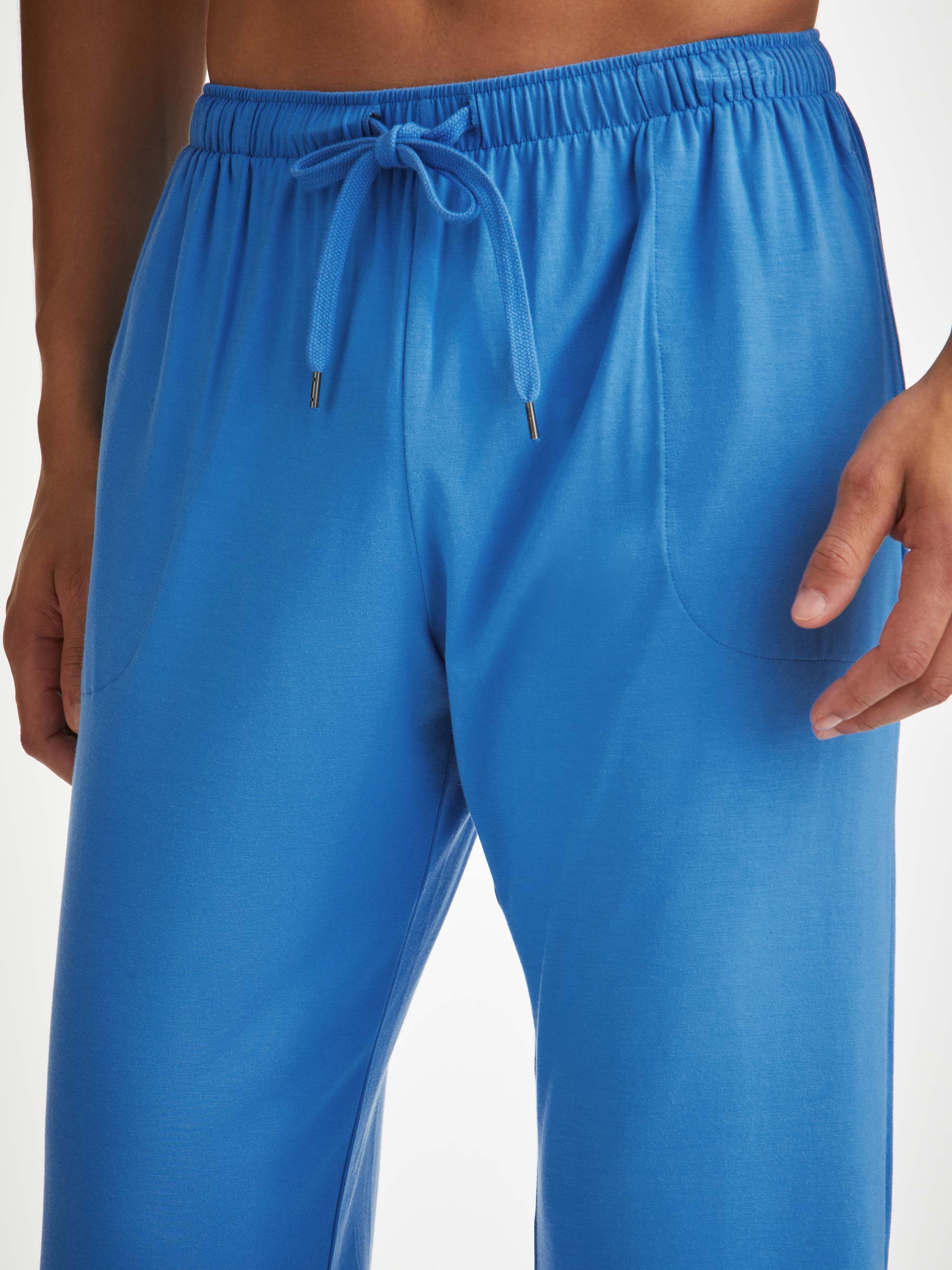 Men's Lounge Pants Basel Micro Modal Stretch Azure Blue