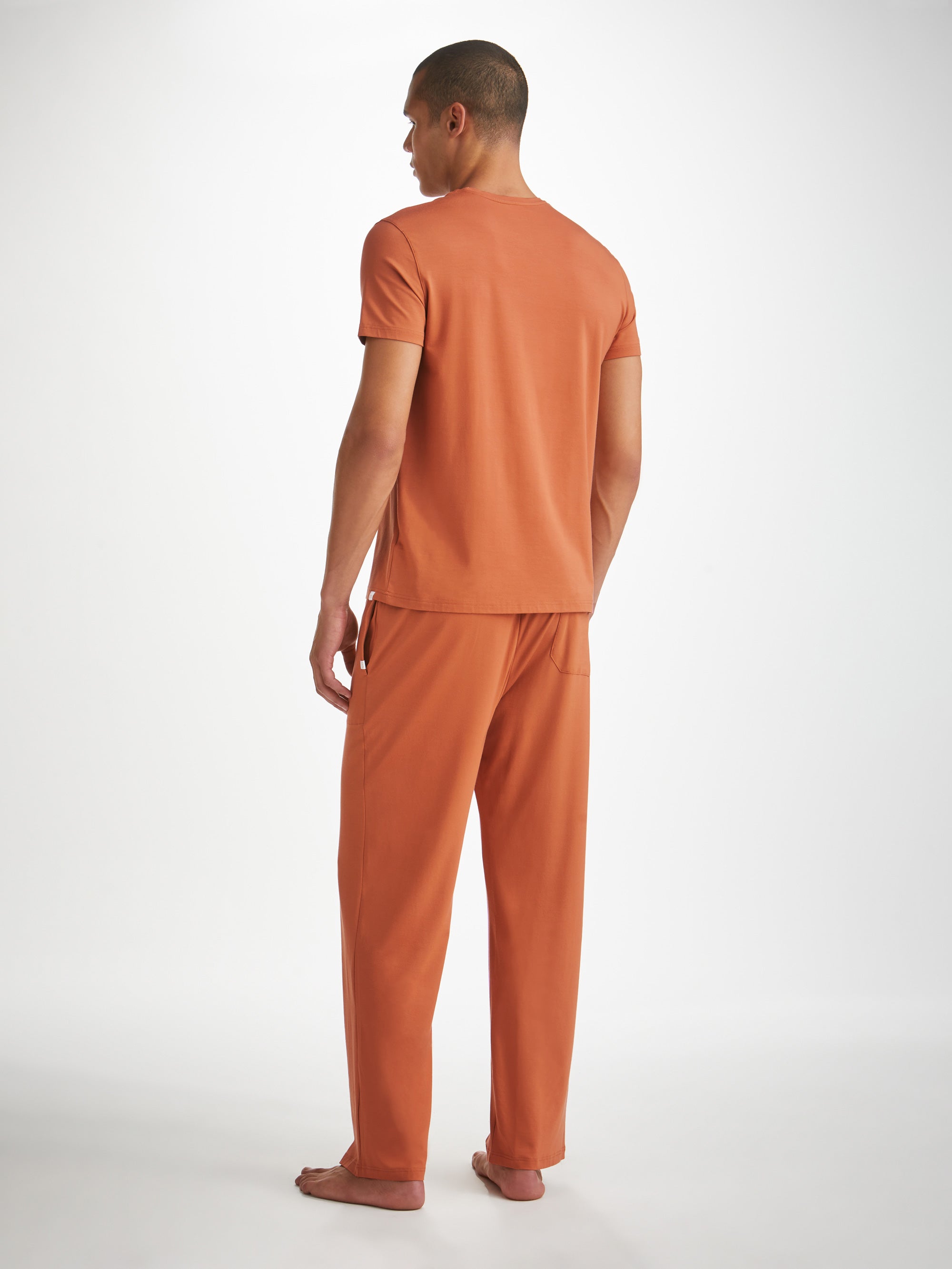 Men's Lounge Pants Basel Micro Modal Stretch Terracotta