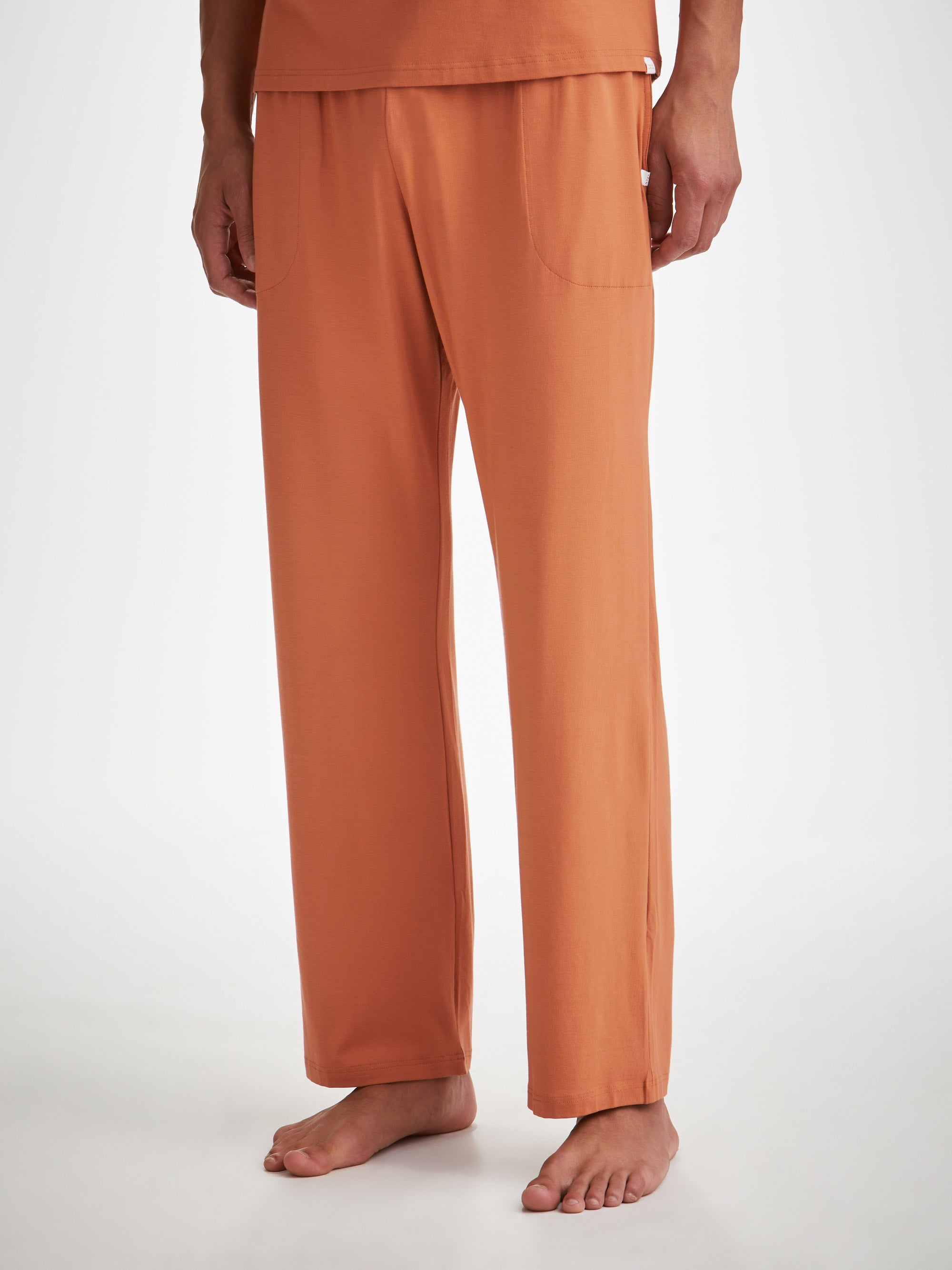 Men's Lounge Pants Basel Micro Modal Stretch Terracotta