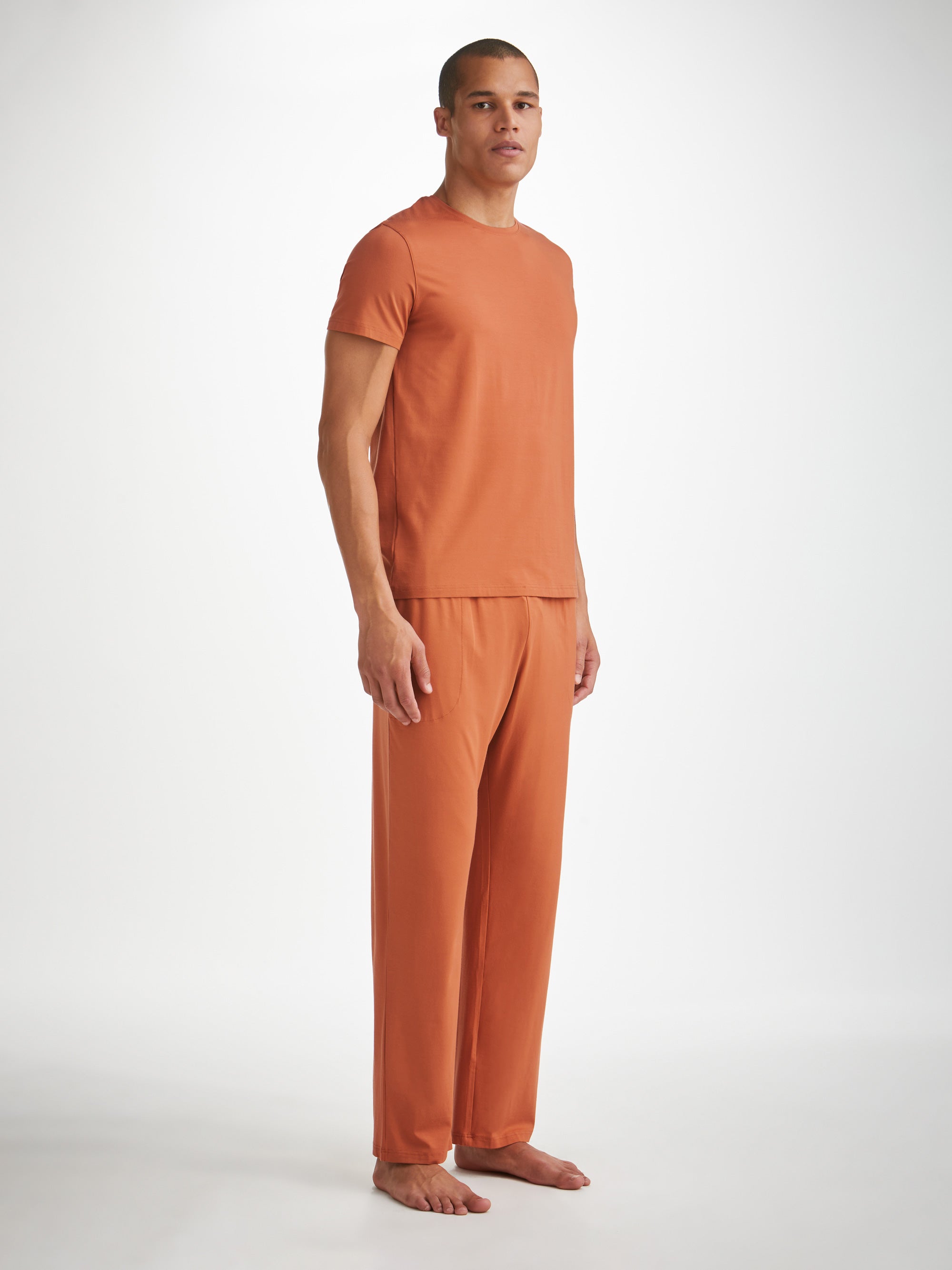 Men's Lounge Pants Basel Micro Modal Stretch Terracotta