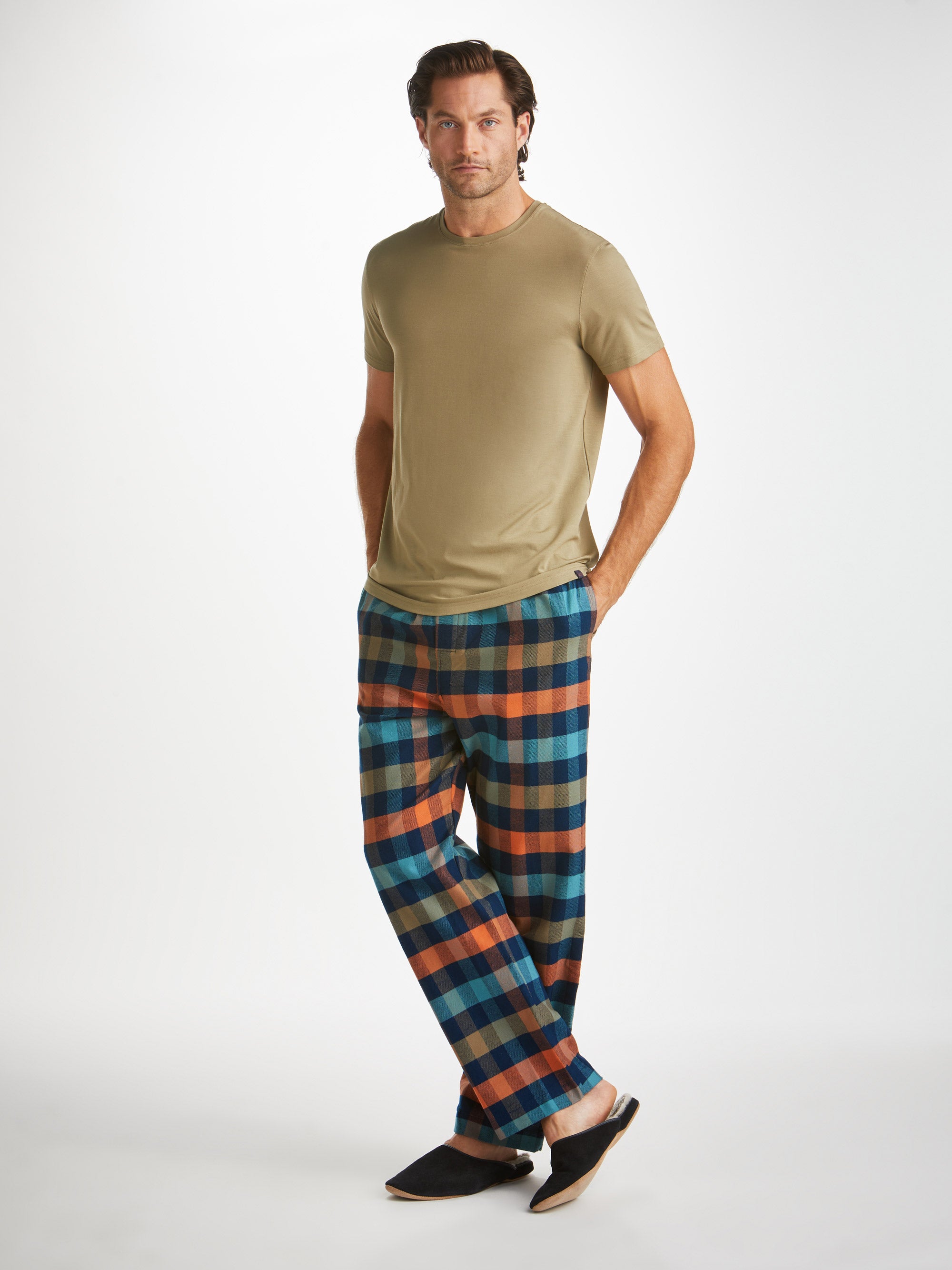 Men's Lounge Trousers Kelburn 40 Brushed Cotton Multi