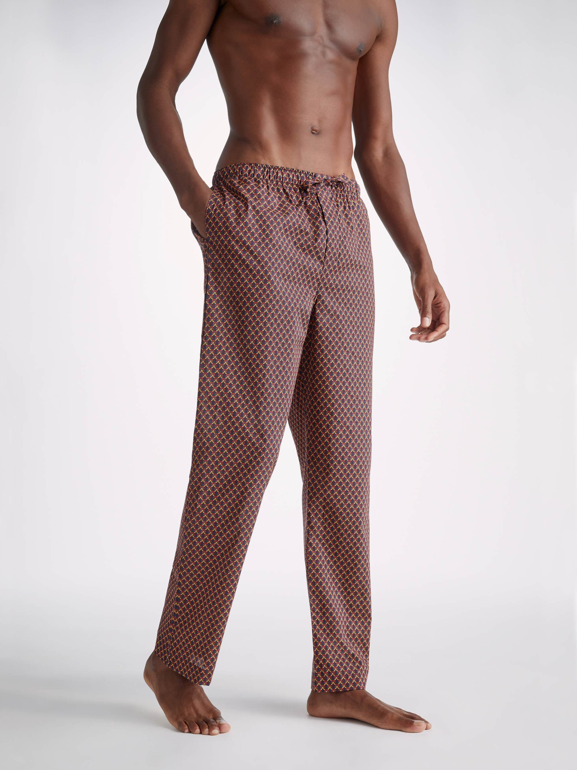 Men's Woven Lounge Bed Pants Pyjama Bottoms Checked Trousers Twill PJ S M L  XL | eBay