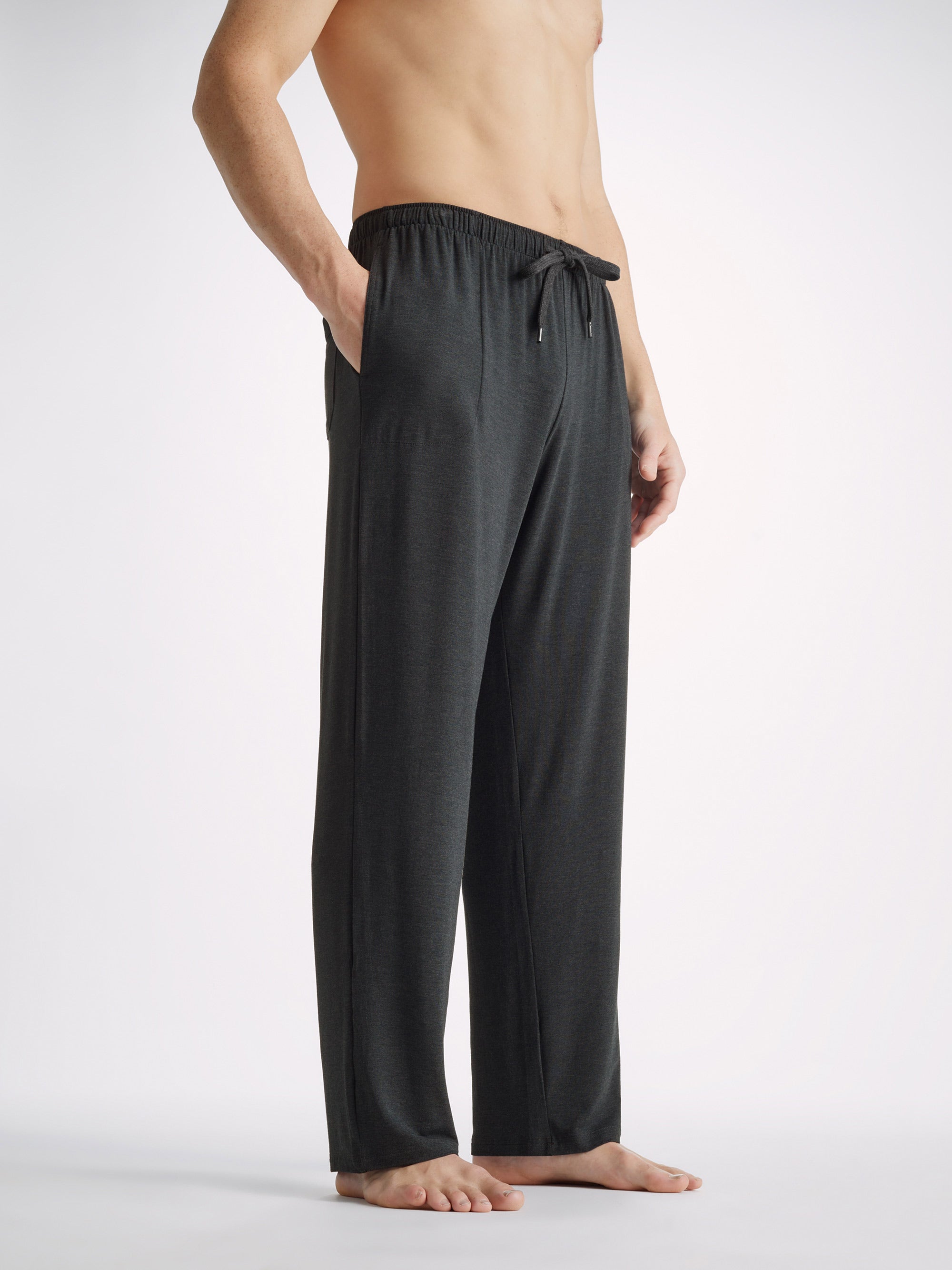 Men's Lounge Trousers Marlowe Micro Modal Stretch Anthracite