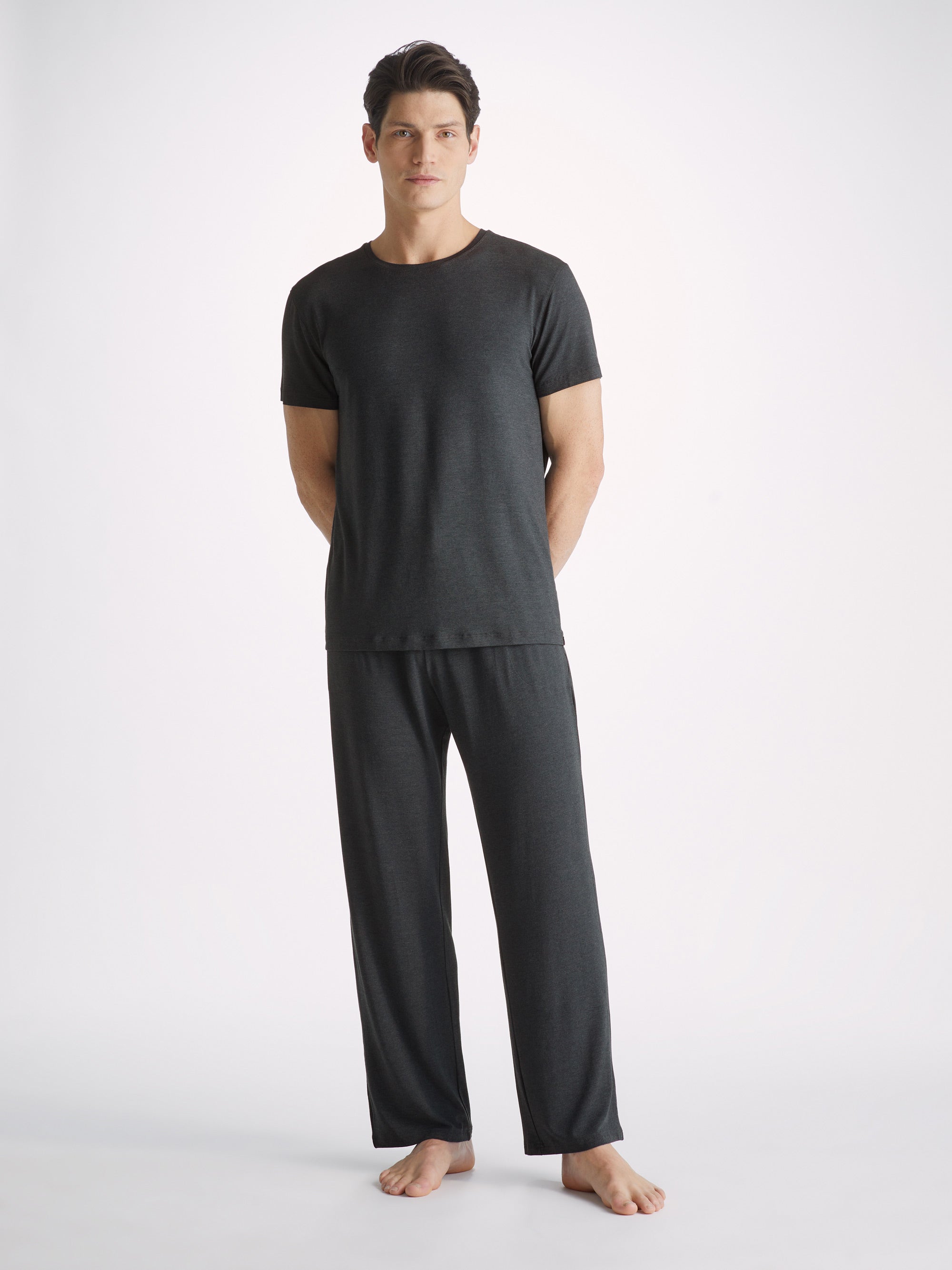 Men's Lounge Pants Marlowe Micro Modal Stretch Anthracite