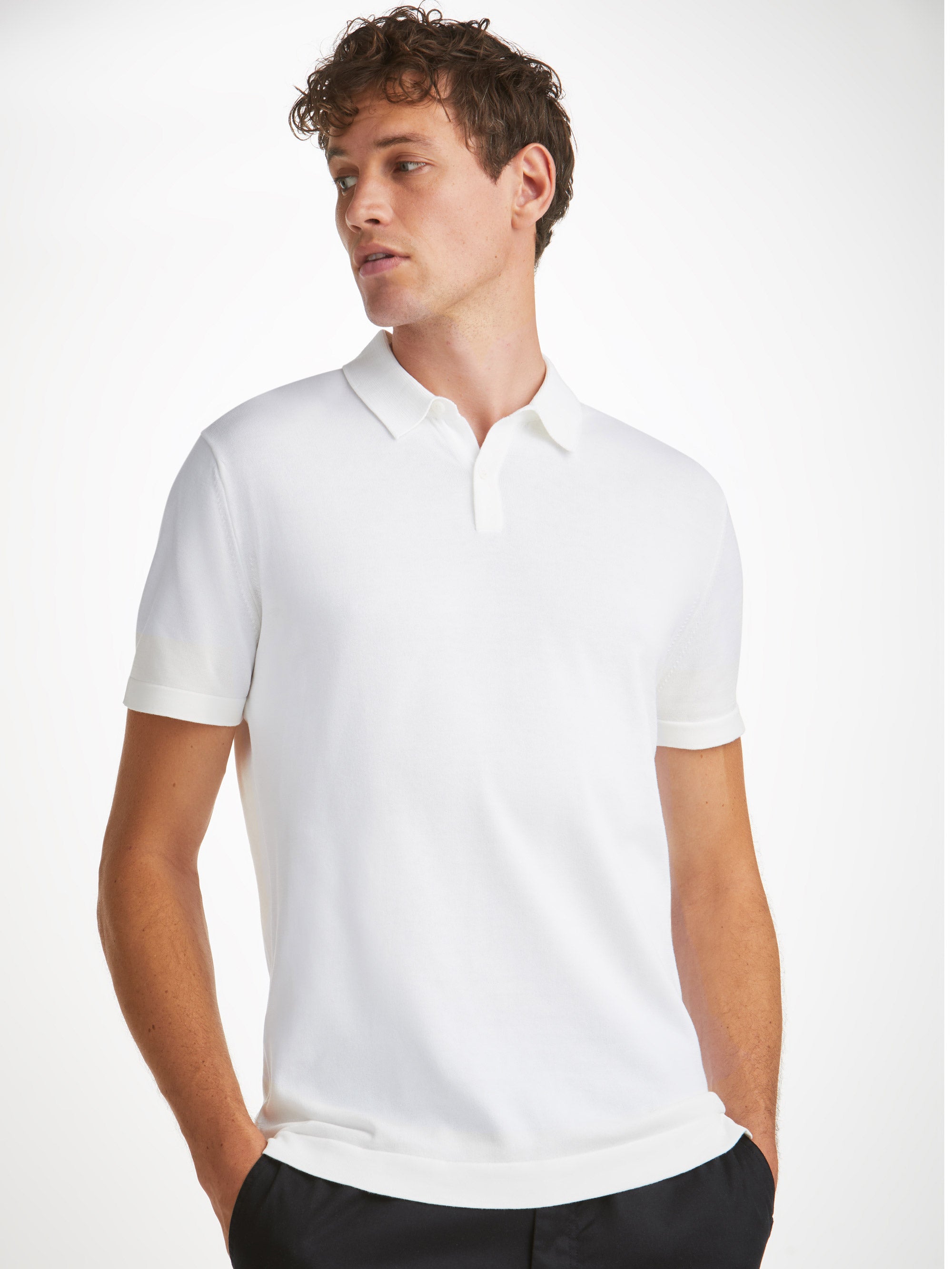 Men's Polo Shirt Jacob Sea Island Cotton White