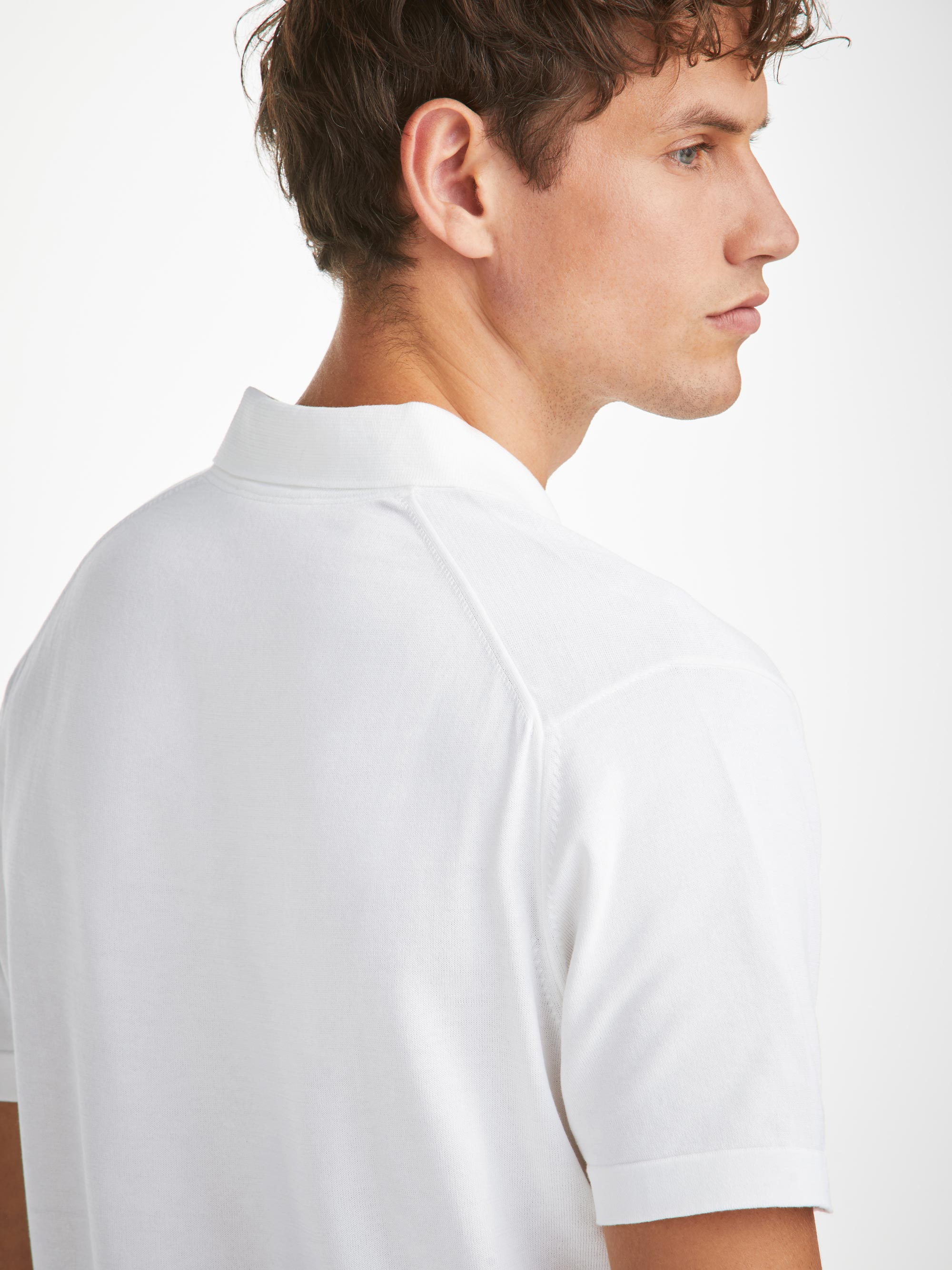 Men's Polo Shirt Jacob Sea Island Cotton White