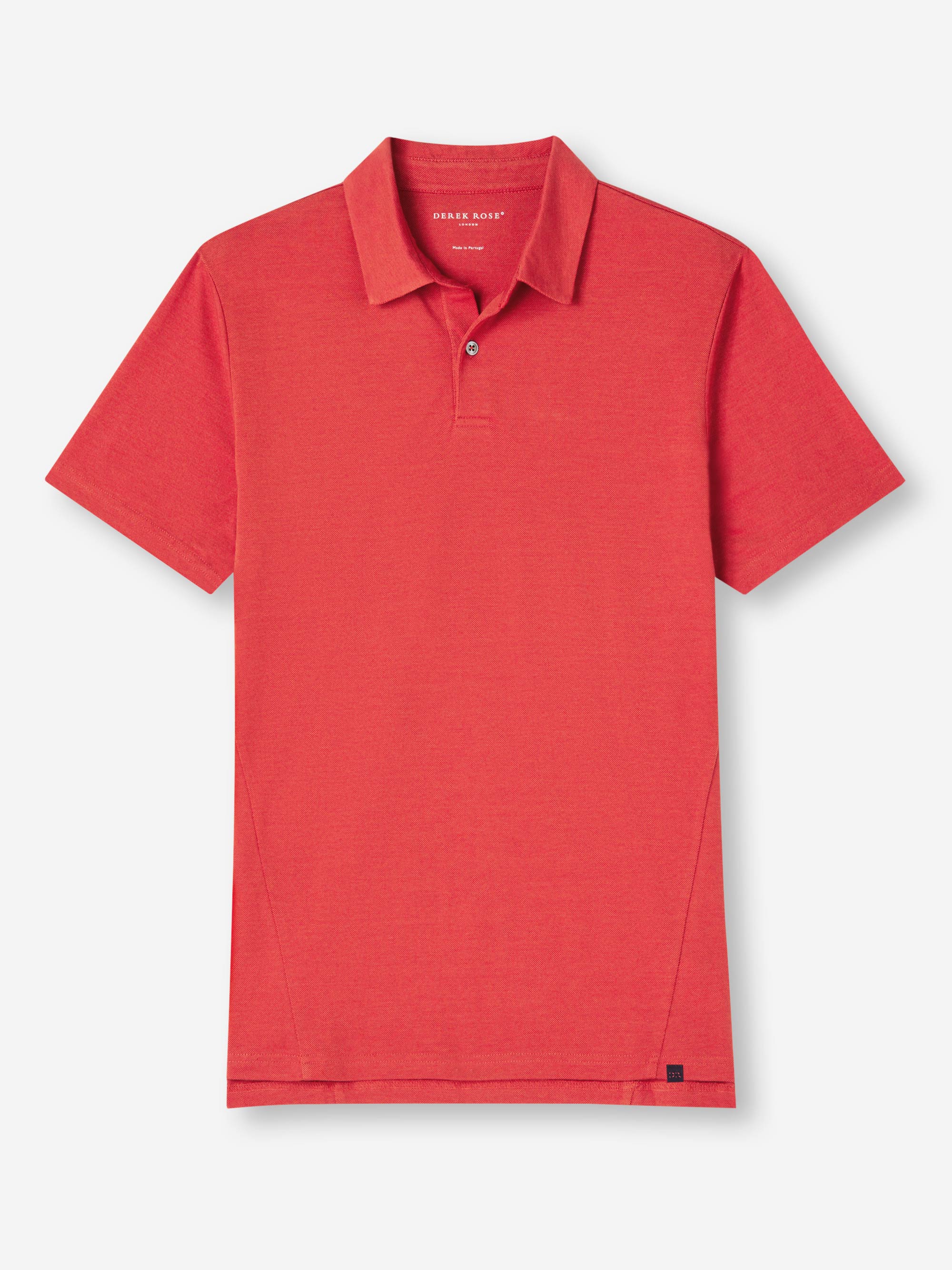 Men's Polo Shirt Ramsay Pique Cotton Tencel Red