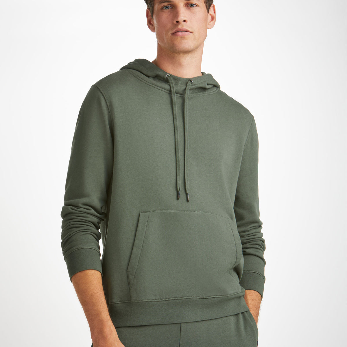 High neck hot sale hoodie men