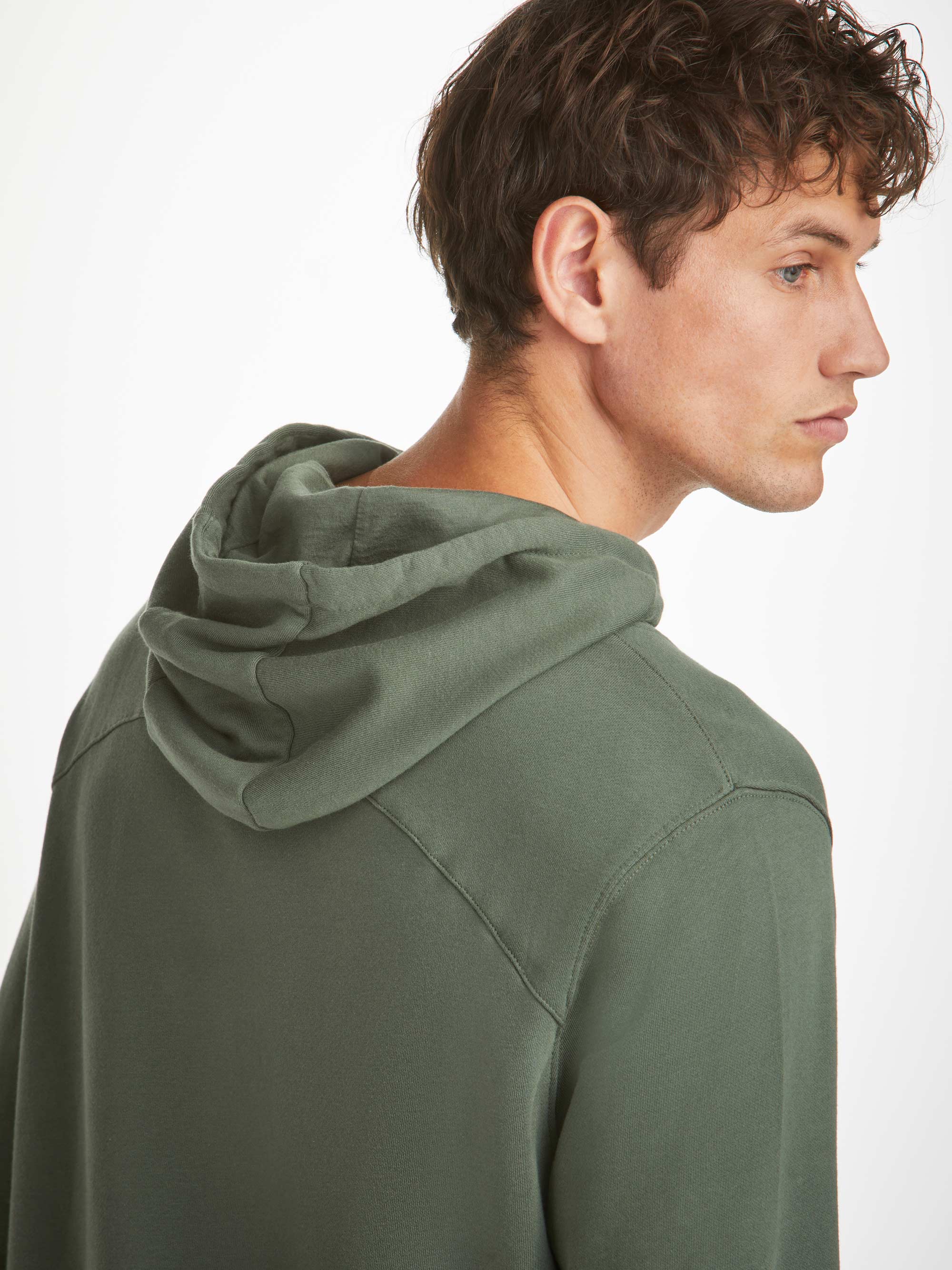 Men's Pullover Hoodie Quinn Cotton Modal Soft Green