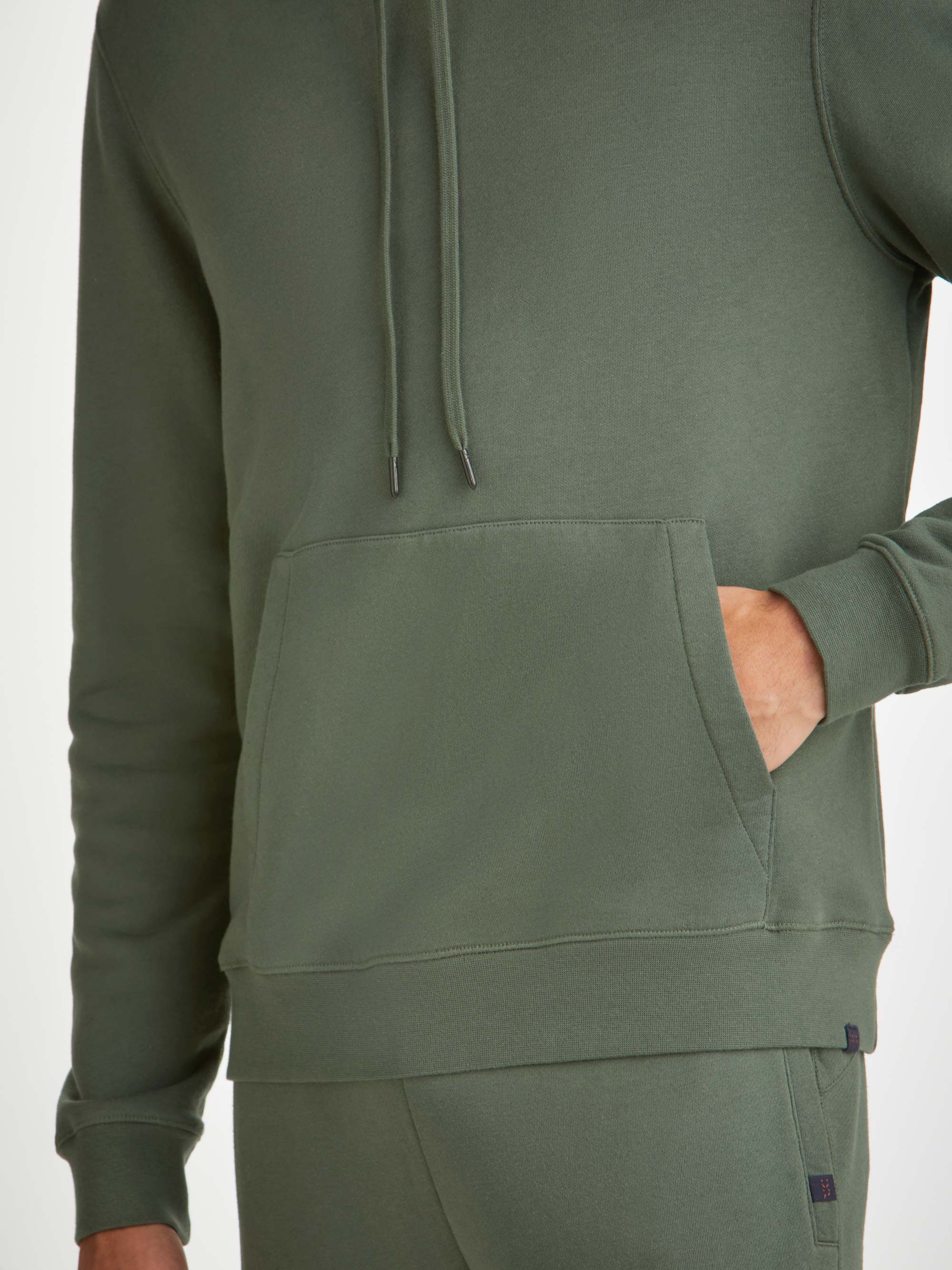 Men's Pullover Hoodie Quinn Cotton Modal Soft Green