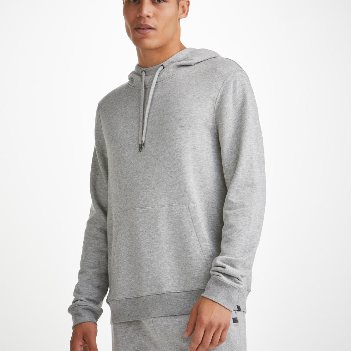 Derek Rose Quinn cotton modal joggers in silver gray – boutiquetozzi