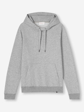 [[Men's Pullover Hoodie Quinn Cotton Modal Silver (Size)]]