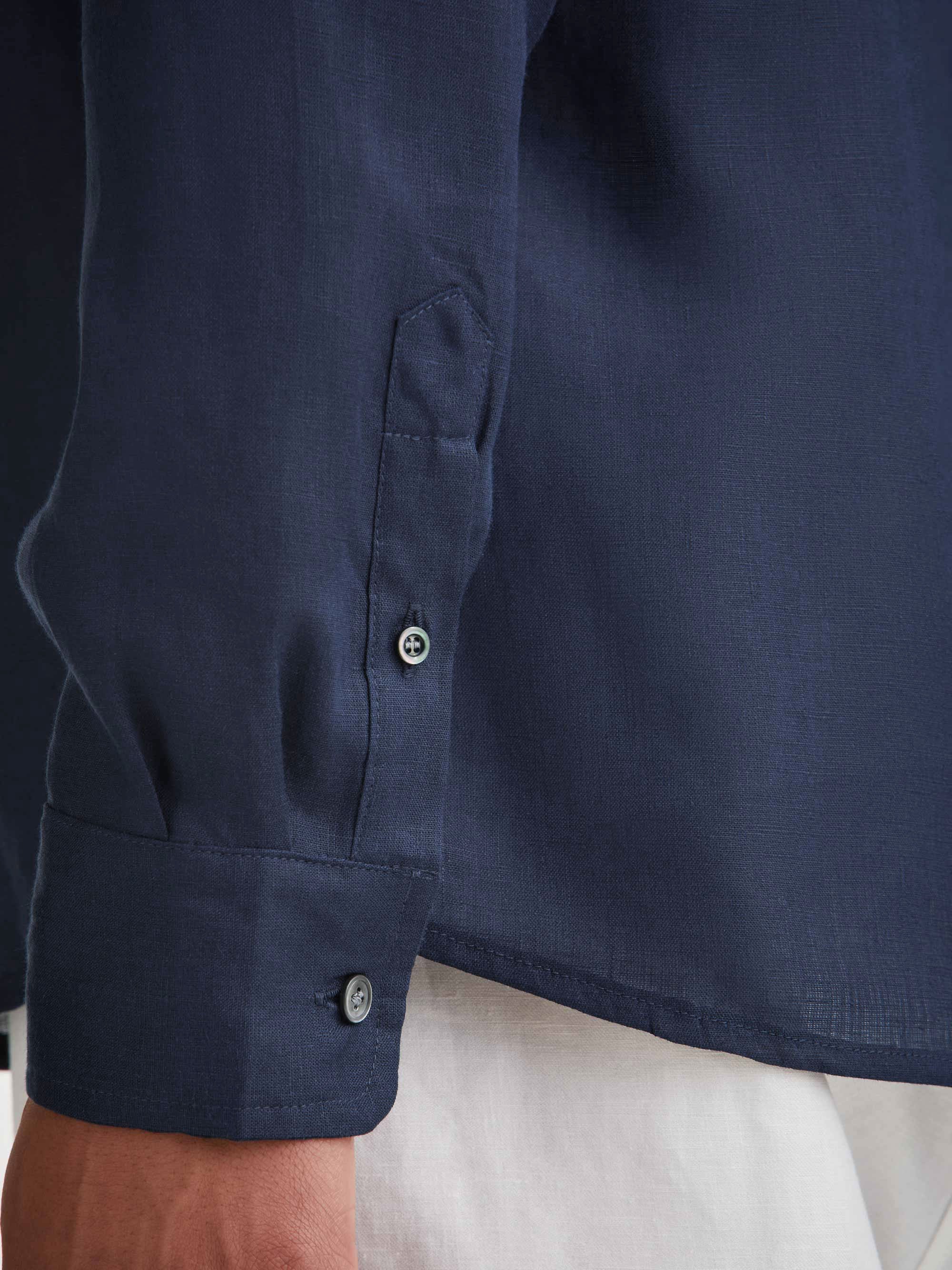 Men's Shirt Monaco Linen Navy