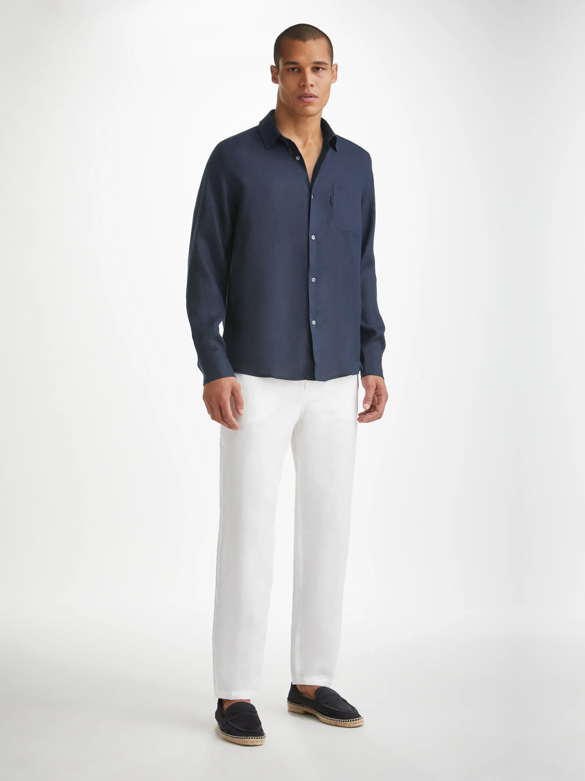 Men's Shirt Monaco Linen Navy