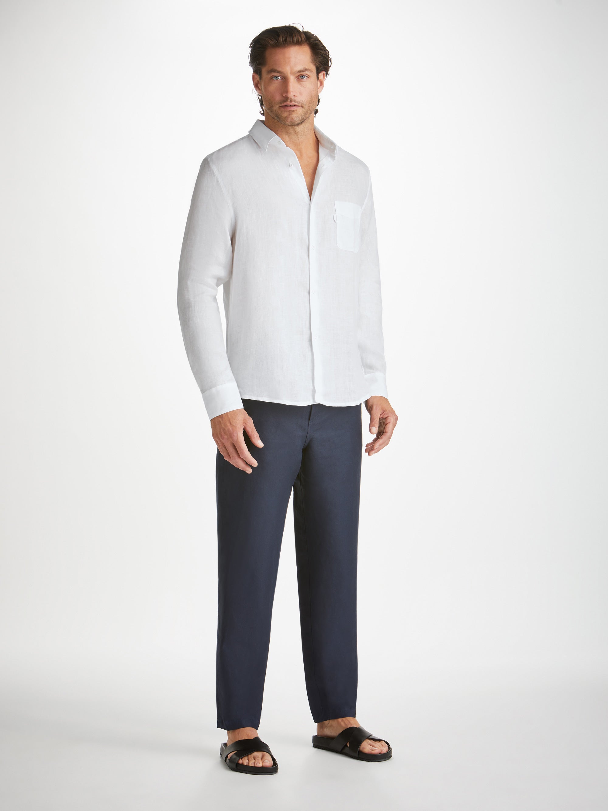 Men's Shirt Monaco Linen White