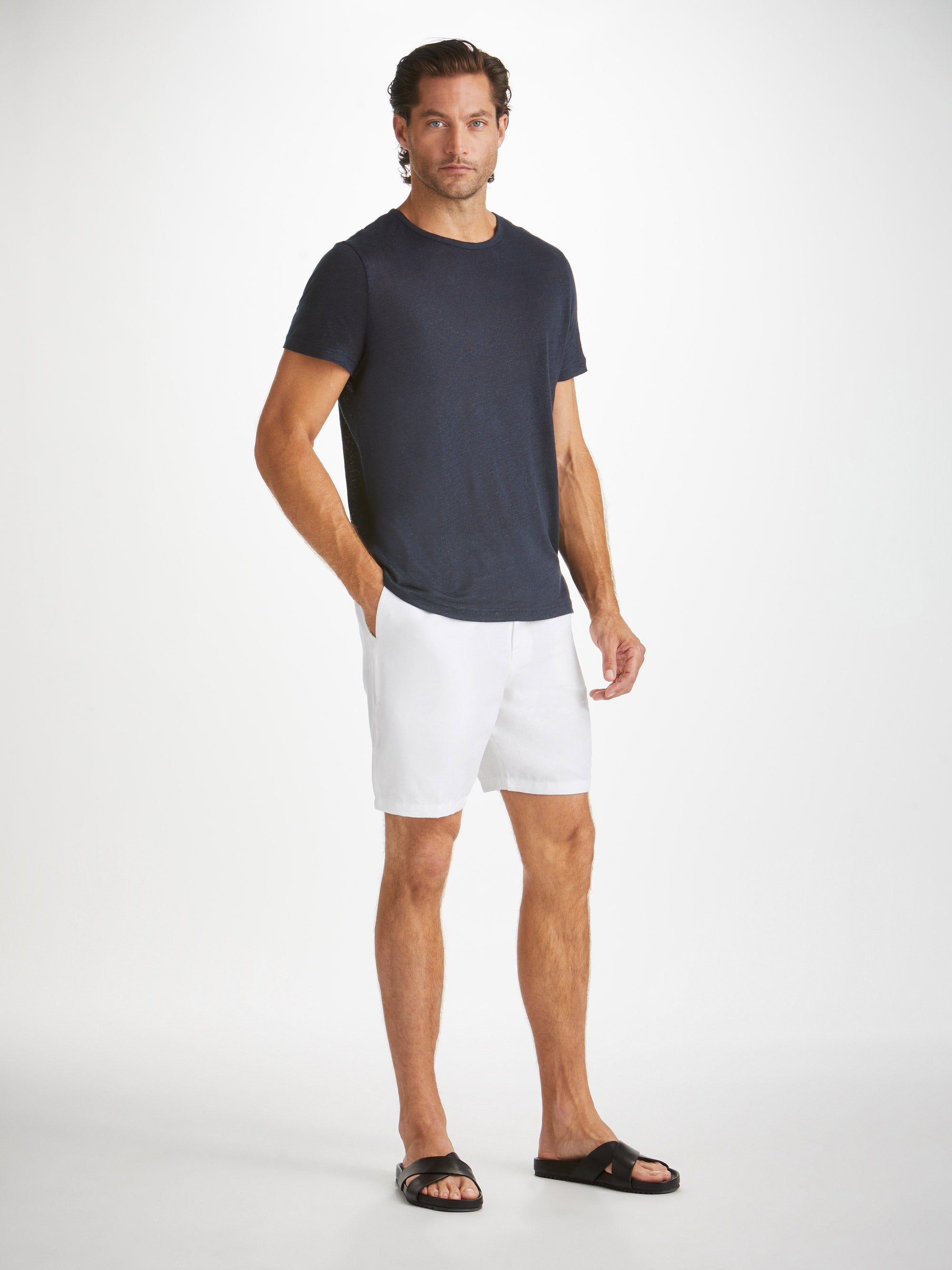 Men's Shorts Sydney Linen White