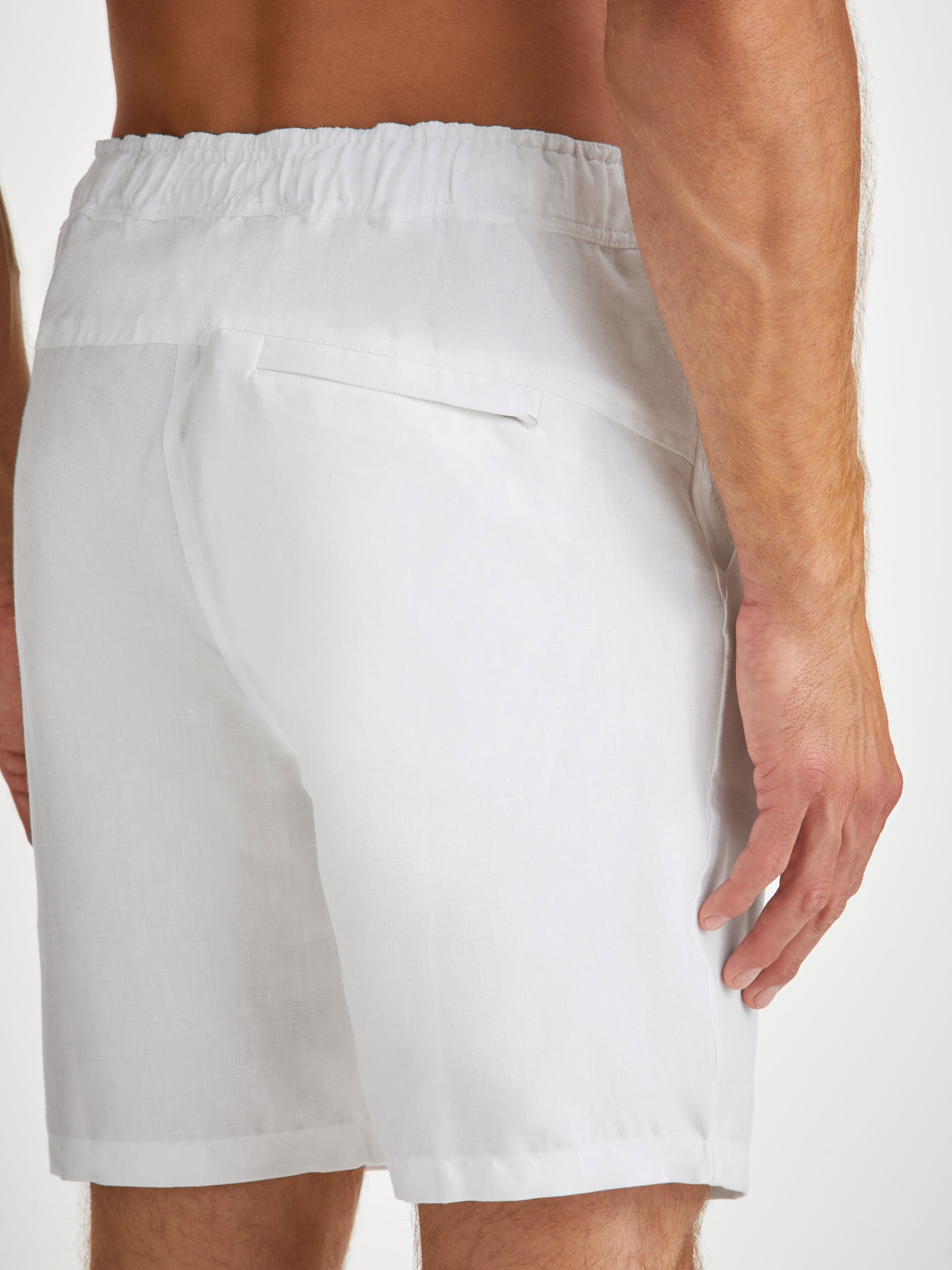 Men's Shorts Sydney Linen White