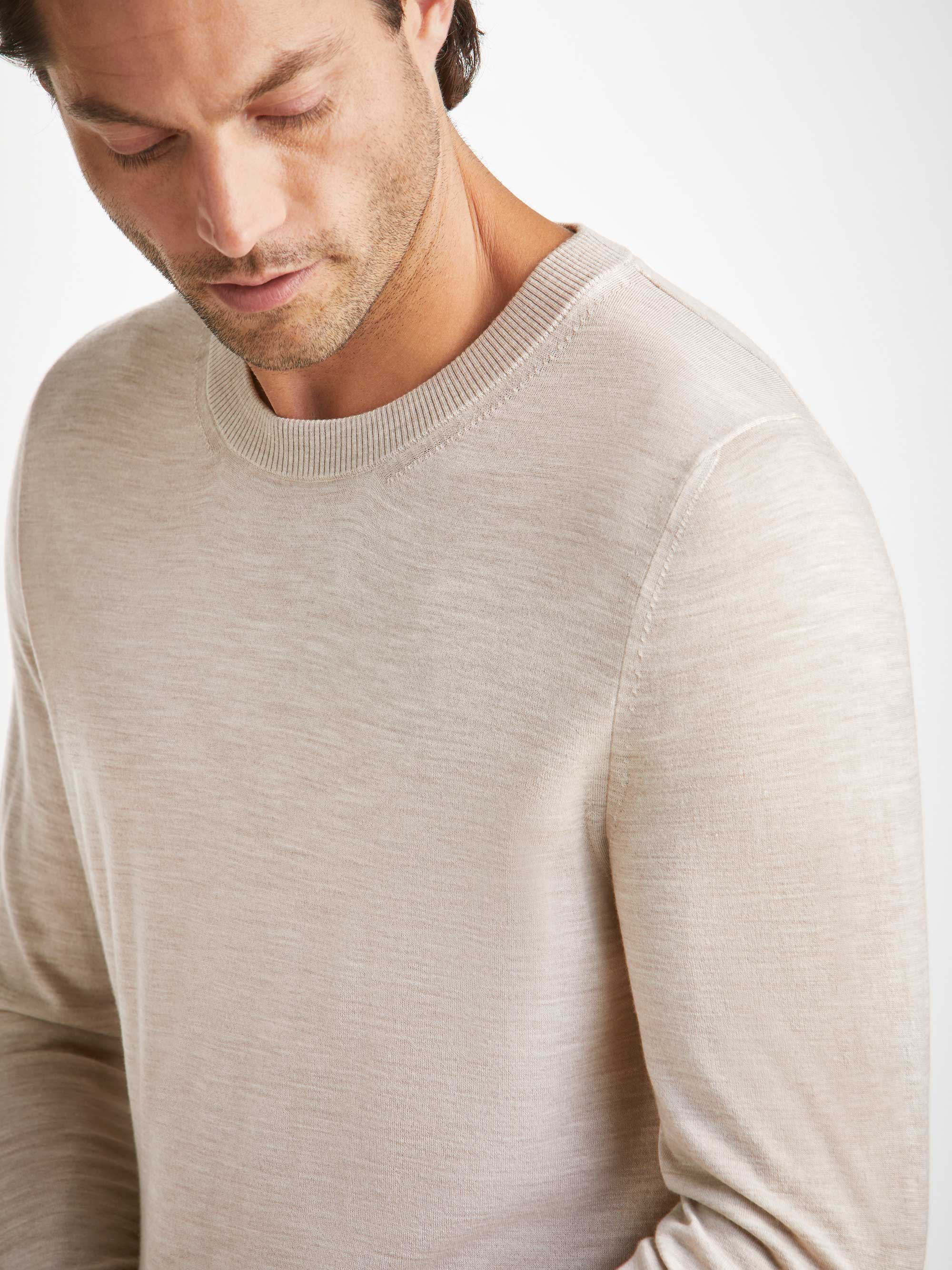 Men's Sweater Orson Merino Wool Oat