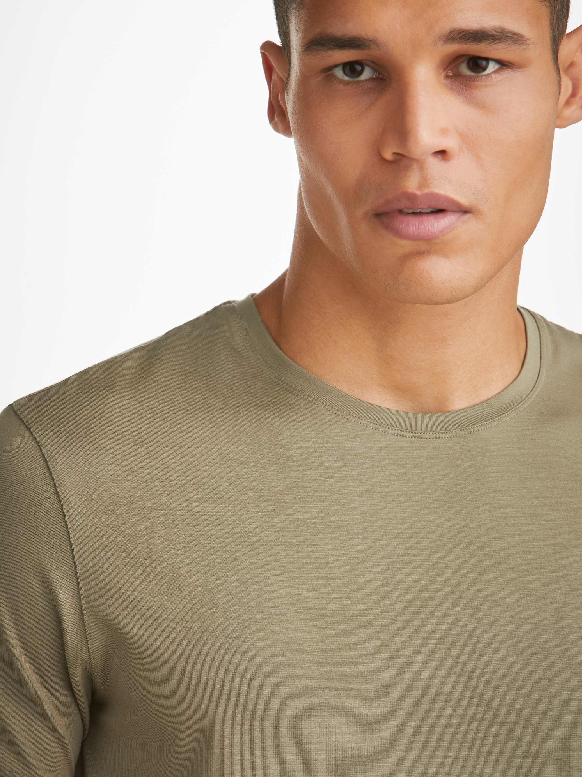 Men's T-Shirt Basel Micro Modal Stretch Khaki