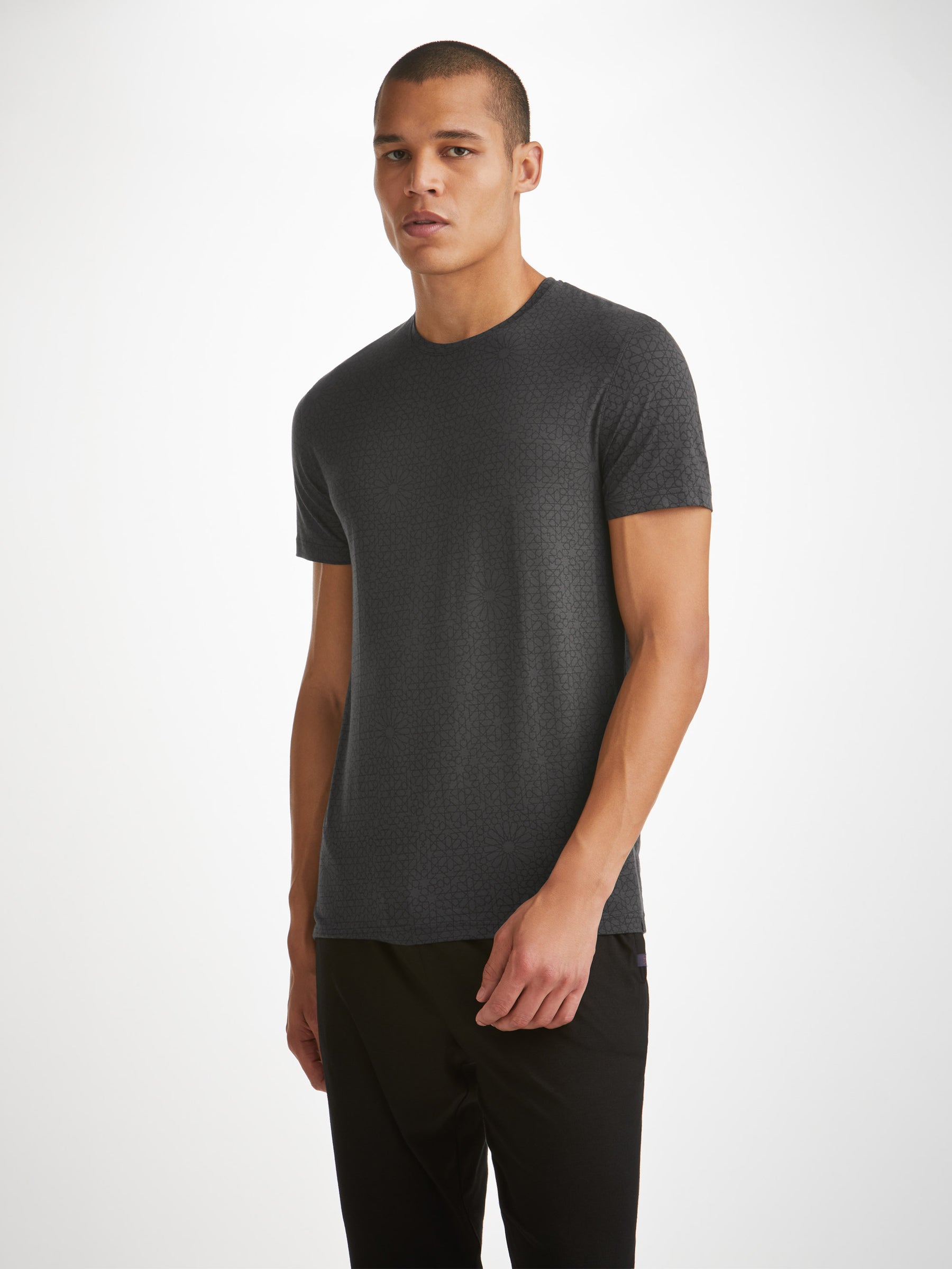 Men's T-Shirt London 12 Micro Modal Black