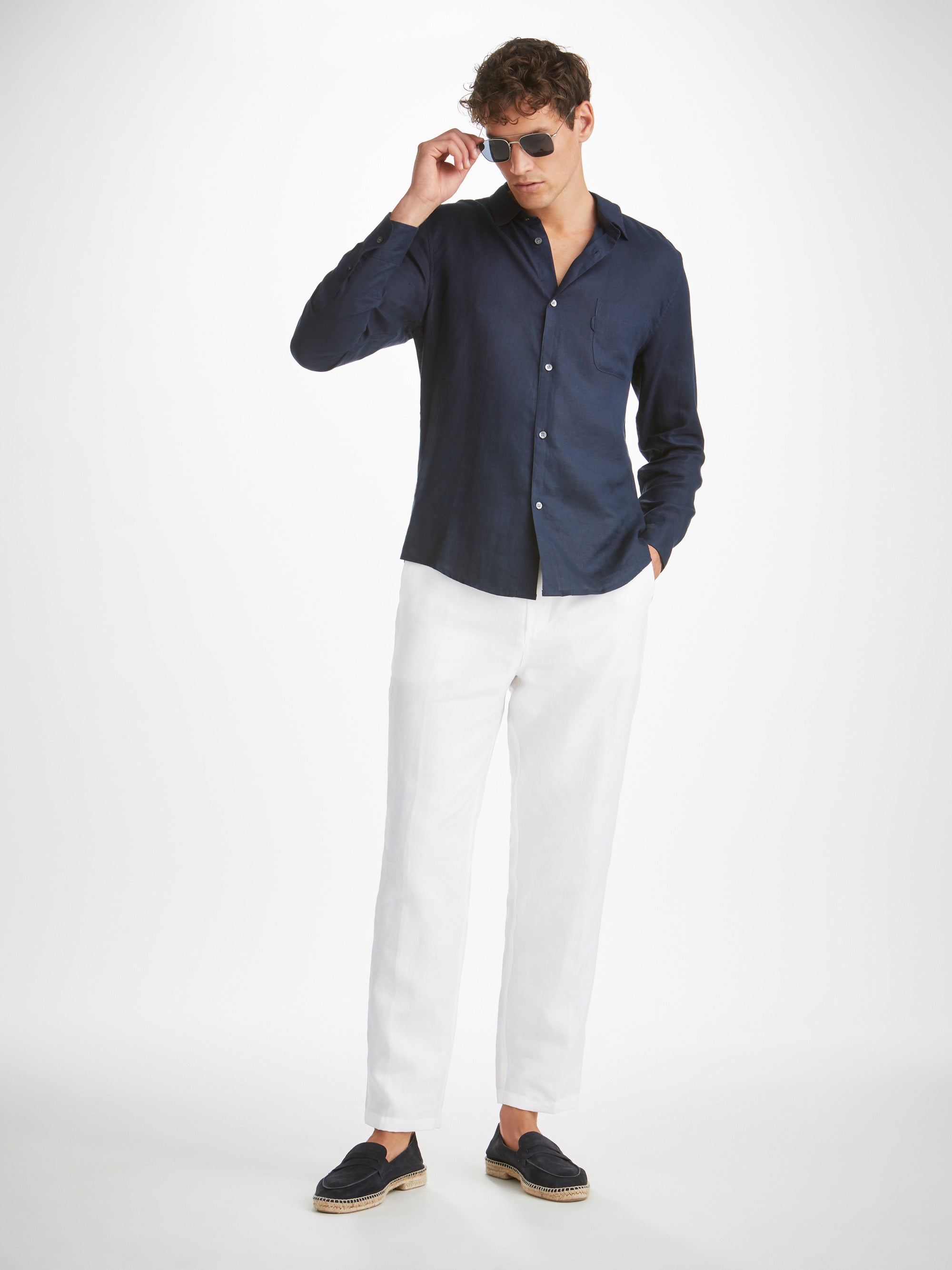 Men's Pants Sydney Linen White