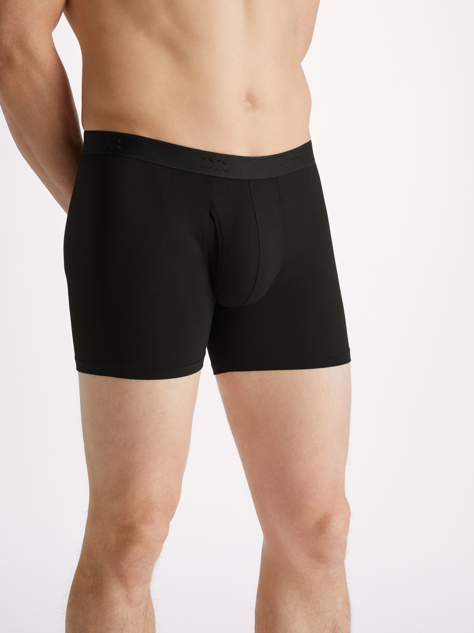 Buy Men's Underwear Micro Modal Trunk with Stretchy Fabric, Anti-Bacterial  and Anti-Roll Waistband (Pack of 2) (S, Black) at