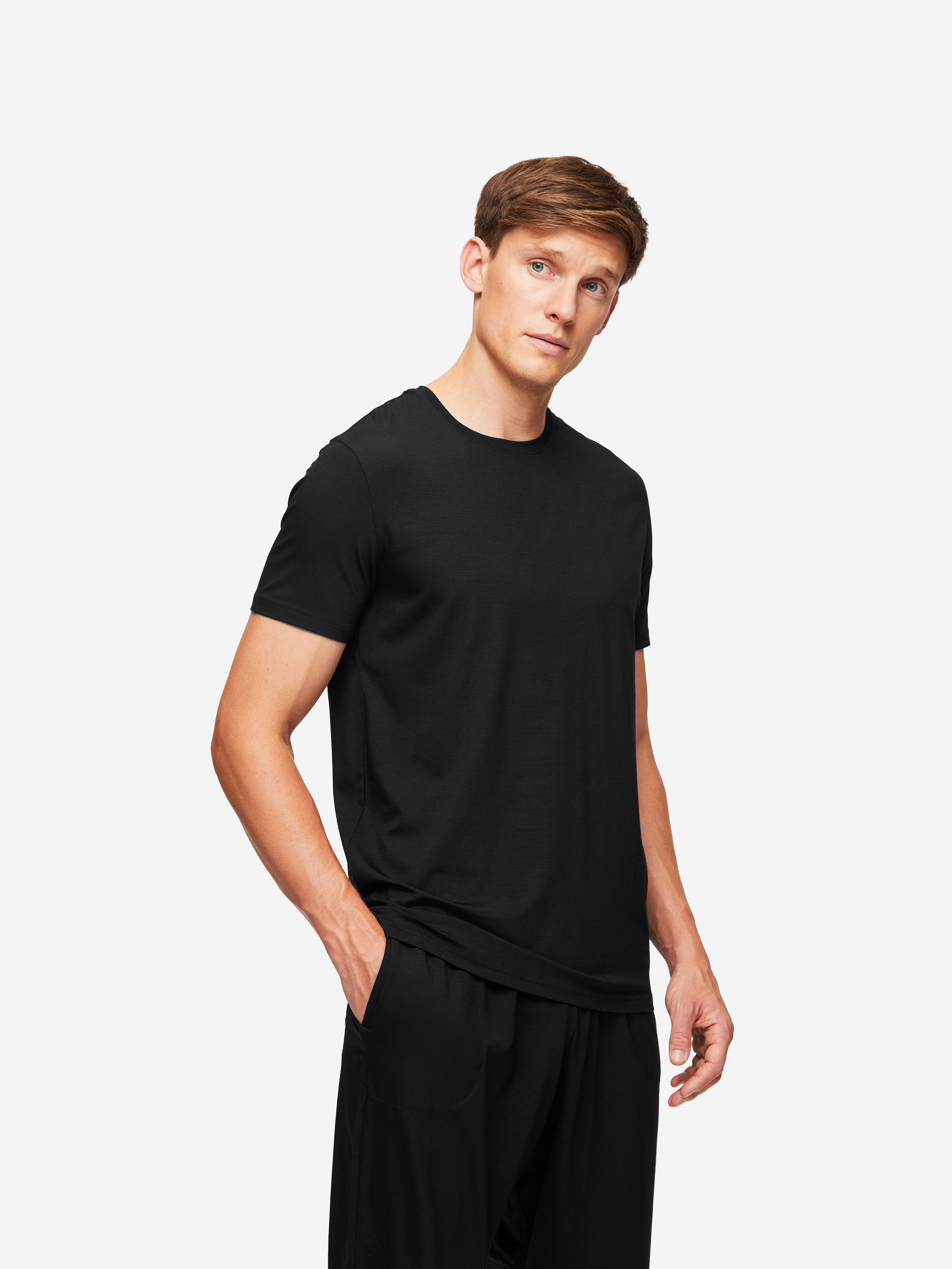 Men's Basel T-Shirt and Lounge Shorts Black