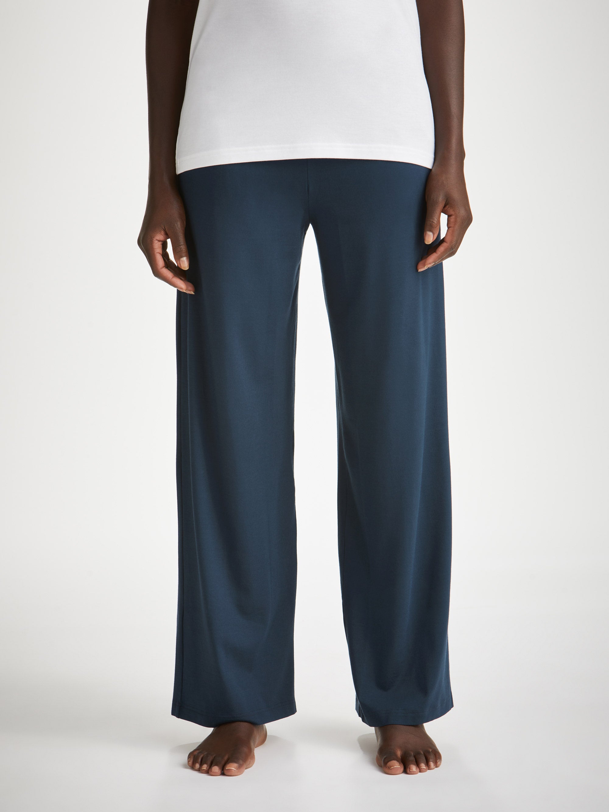 Women's Lounge Pants Basel Micro Modal Stretch Navy