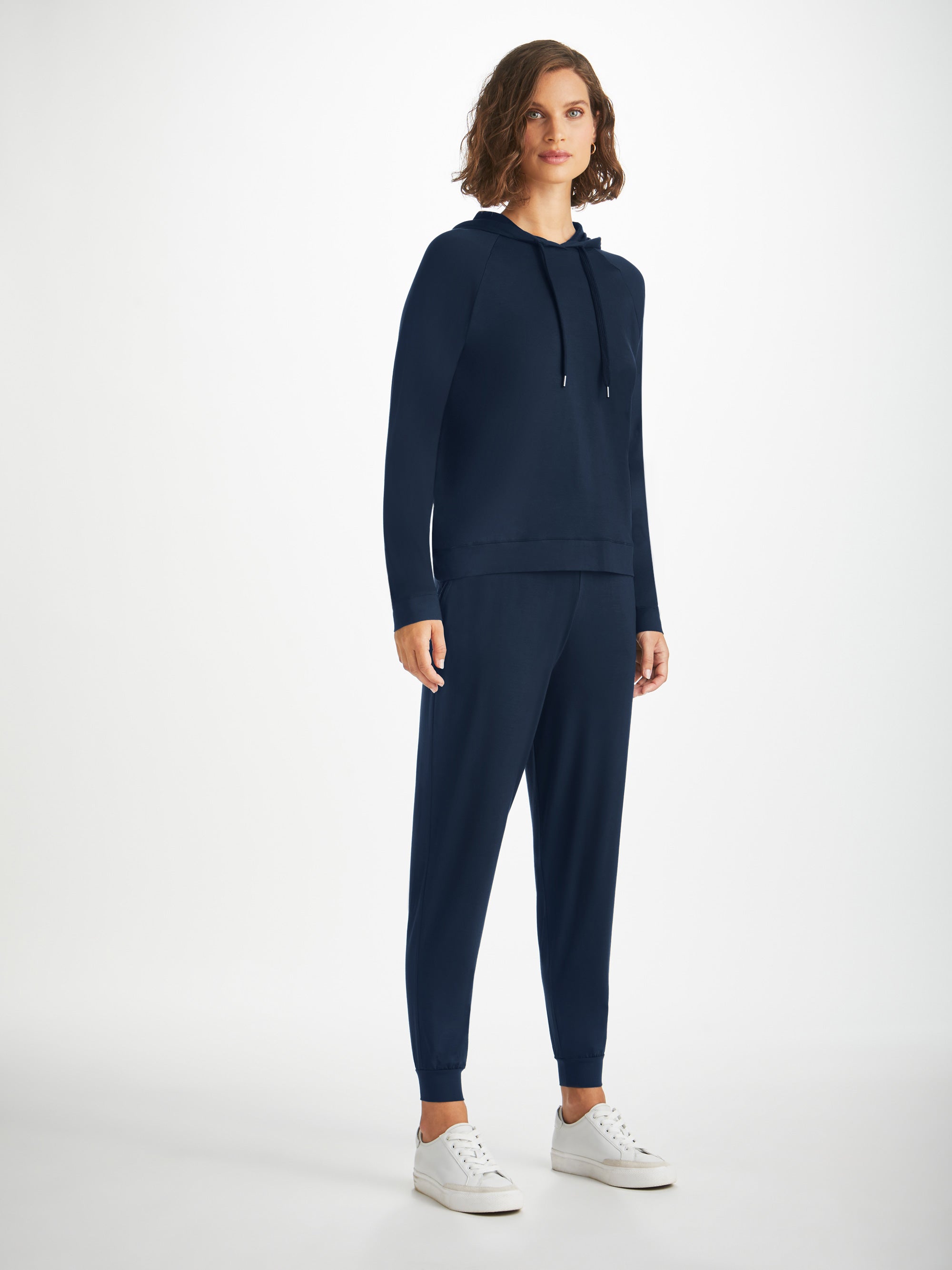 Women's Pullover Hoodie Basel Micro Modal Stretch Navy