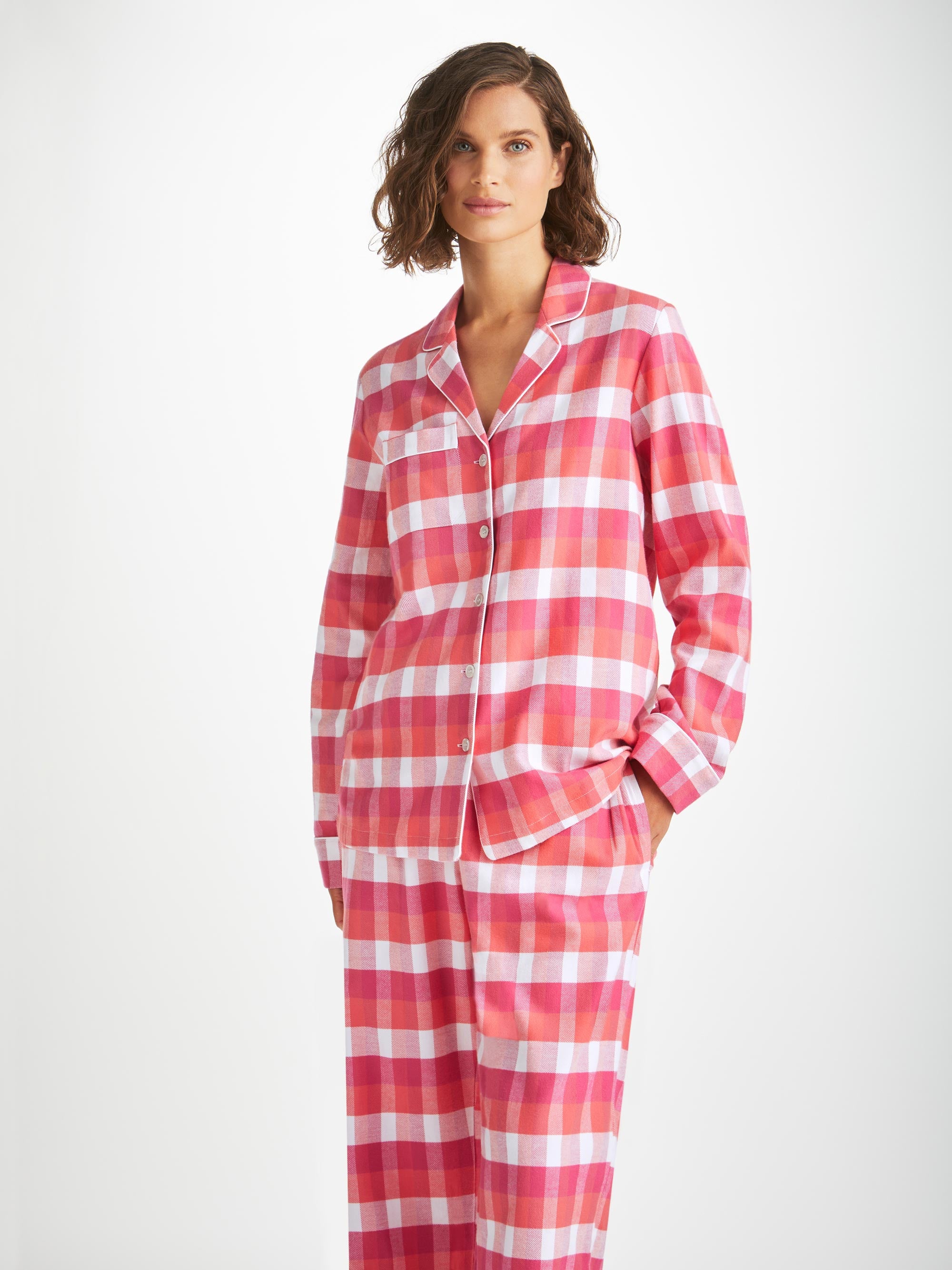 Women's Pyjamas Kelburn 39 Brushed Cotton Pink