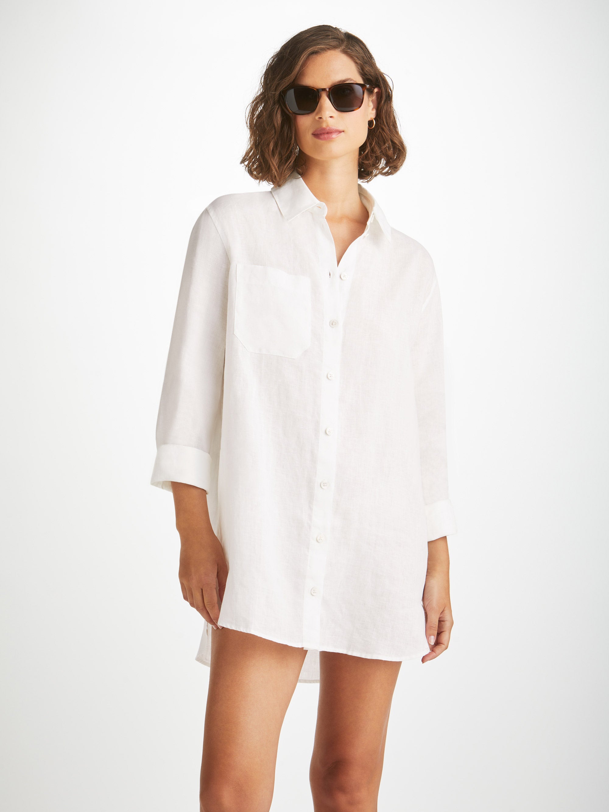 Women's Shirt Sicily Linen White