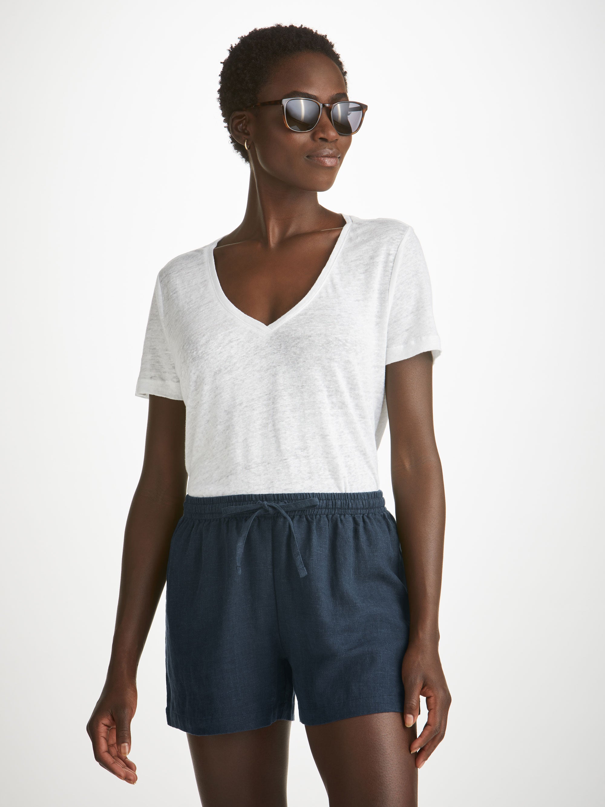 Women's Shorts Vienna Linen Navy