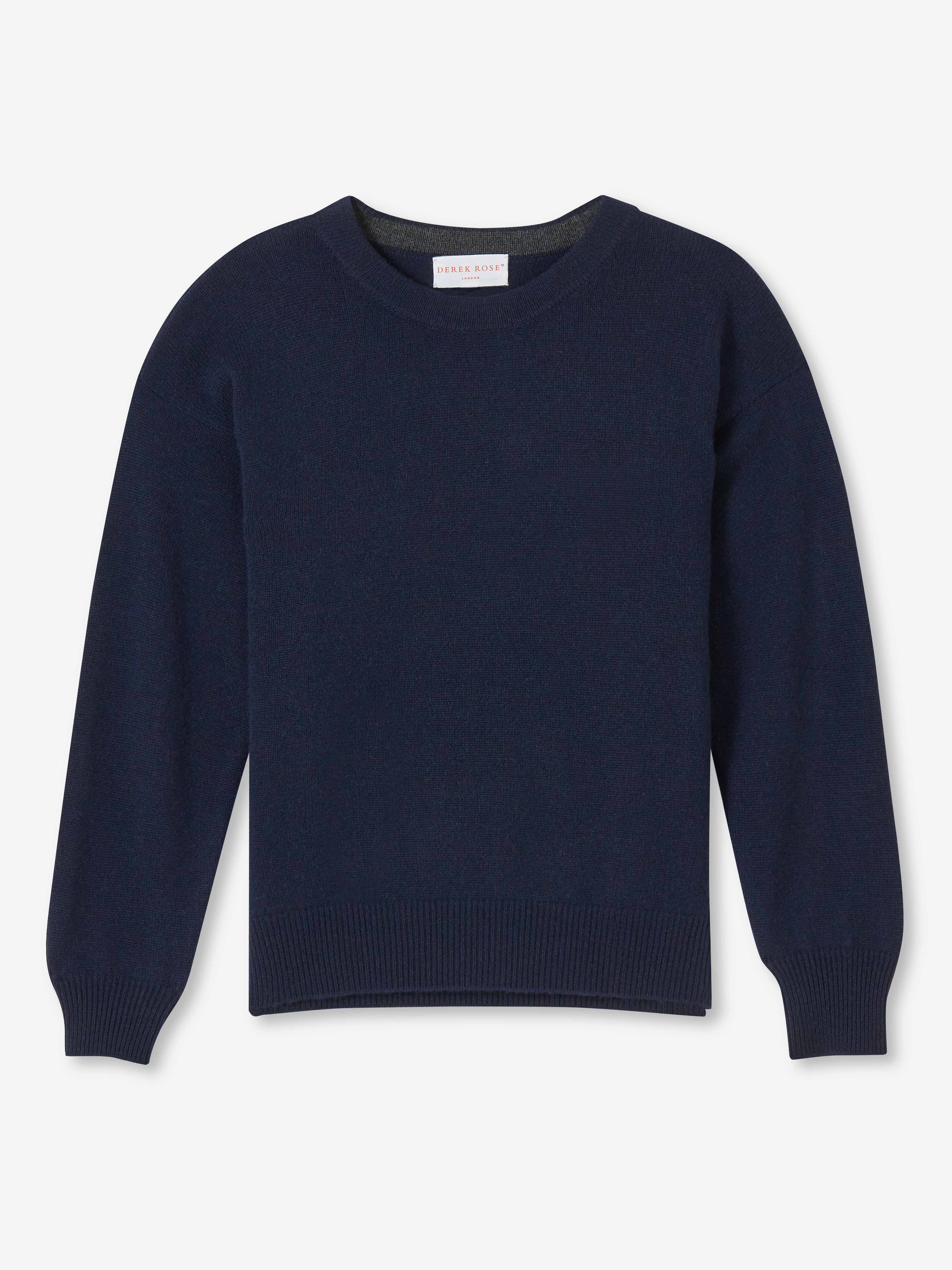 [[Women's Relaxed Sweater Daphne Cashmere Navy (Size)]]