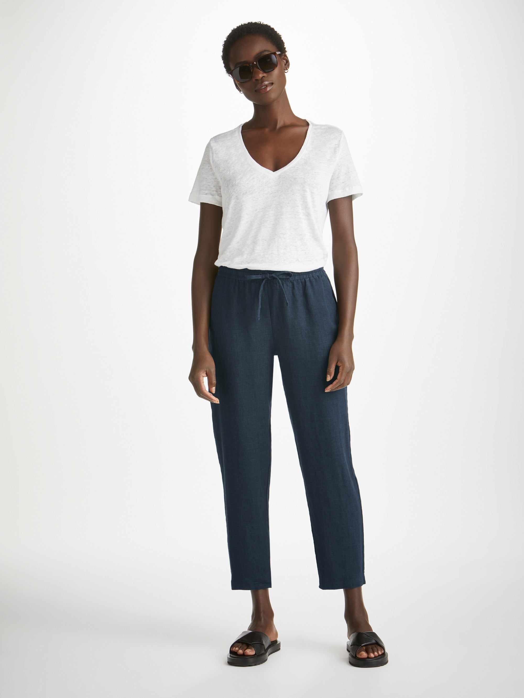 Women's Pants Vienna Linen Navy