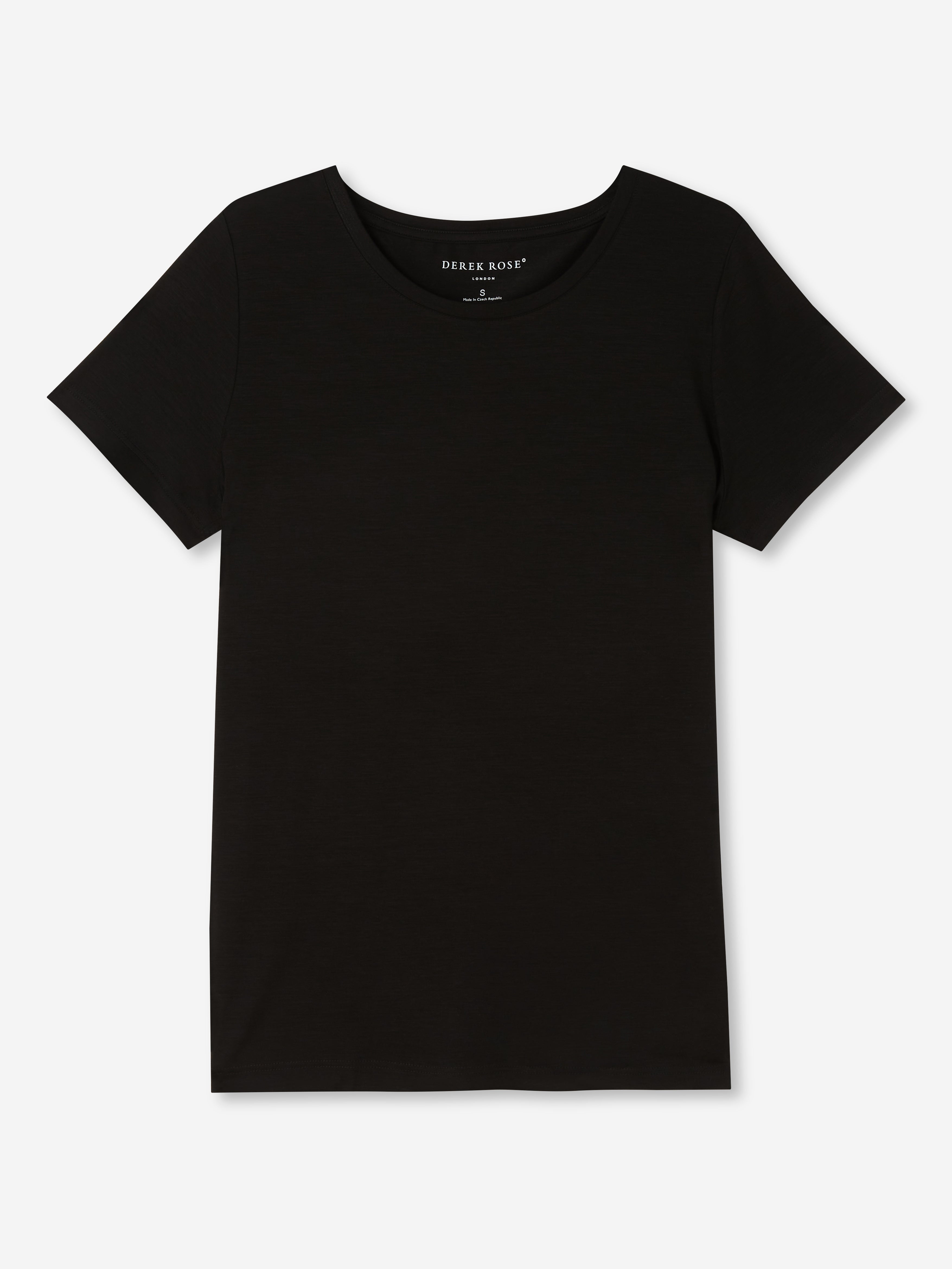 Women's T-Shirt Lara Micro Modal Stretch Black