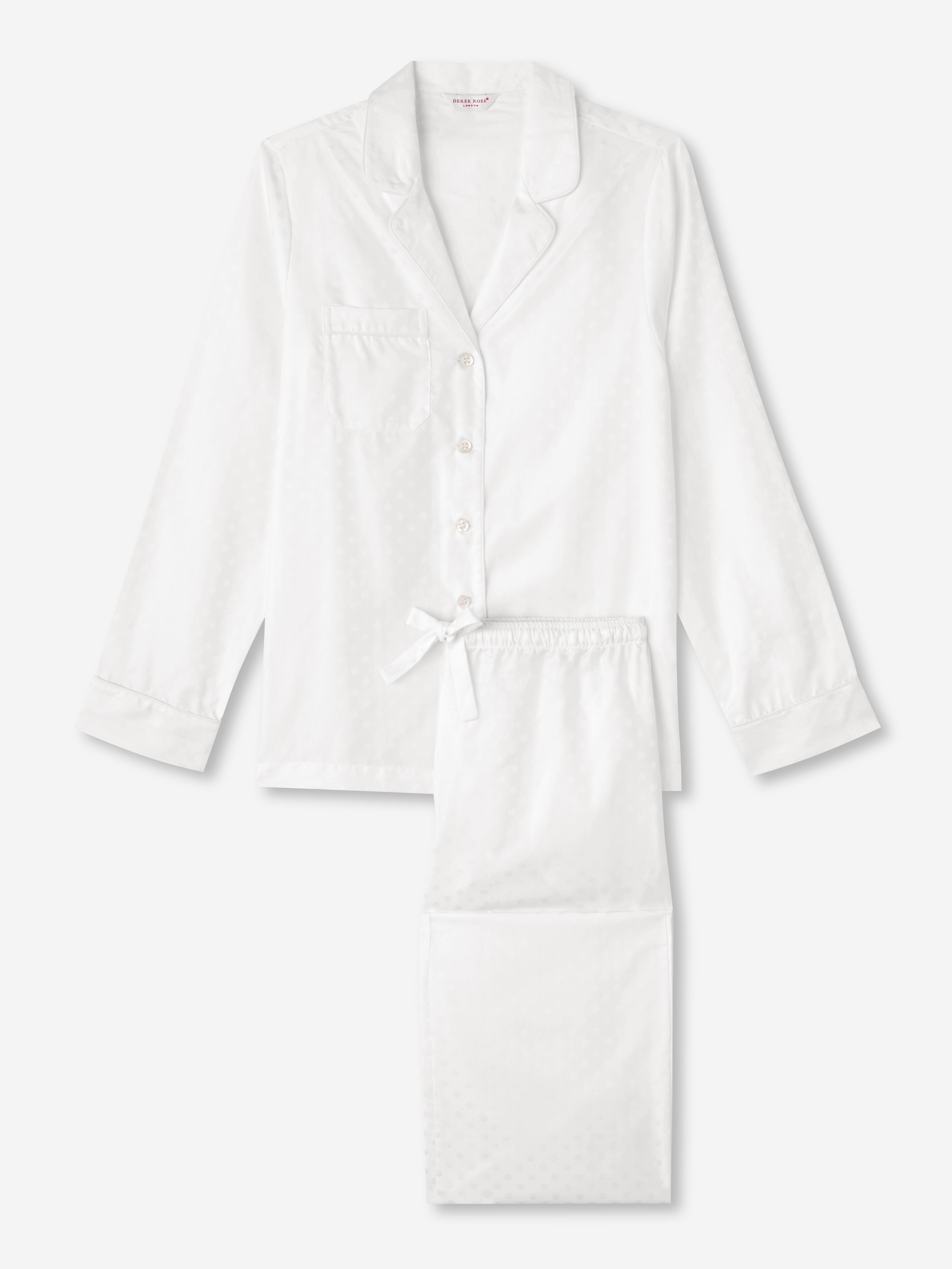 Women's Pajamas Kate 7 Cotton Jacquard White