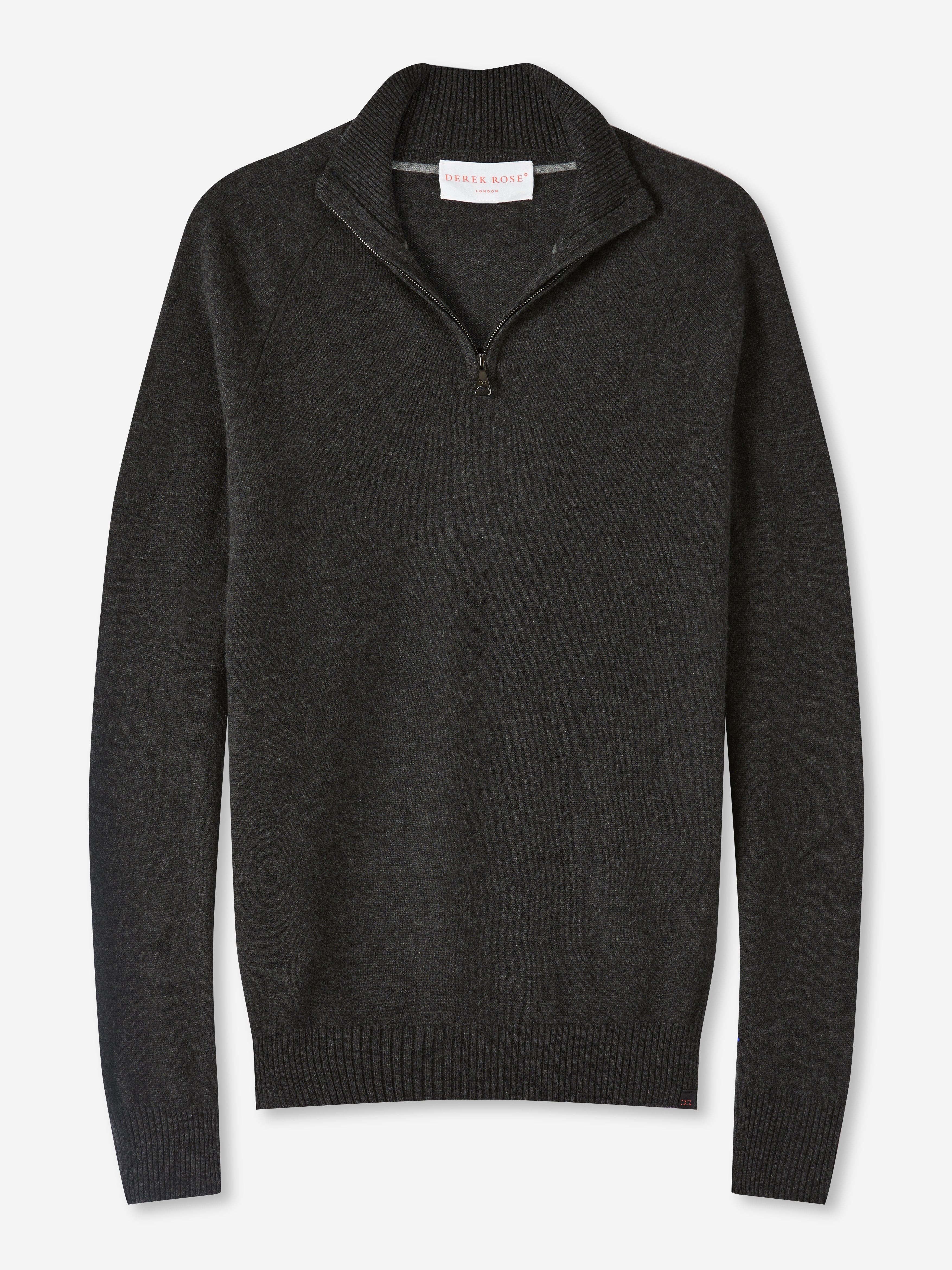 [[Mens Half-Zip Sweater Finley Cashmere Charcoal (Size)]]