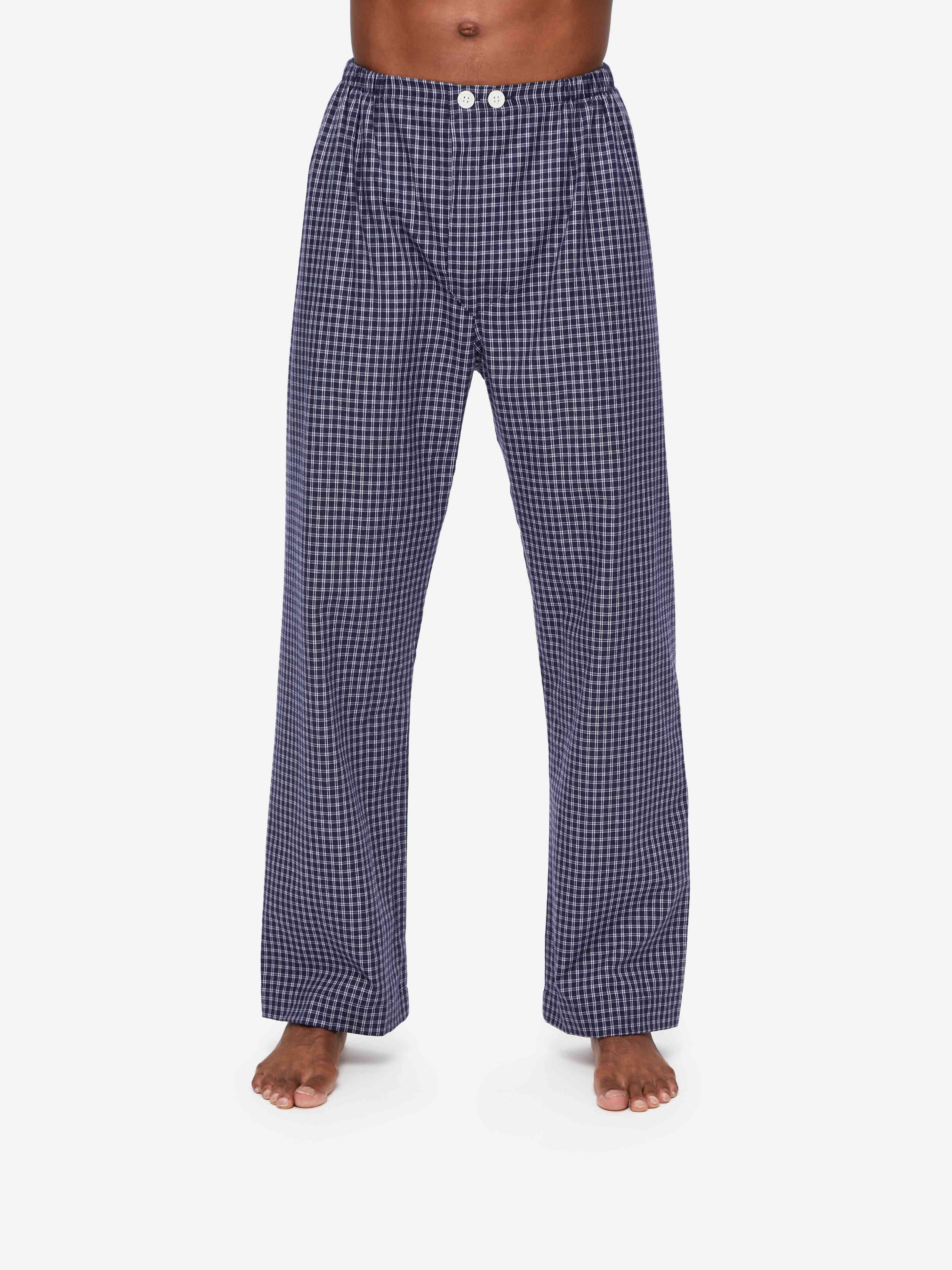 Men's Classic Fit Pyjamas Braemar 32 Brushed Cotton Navy