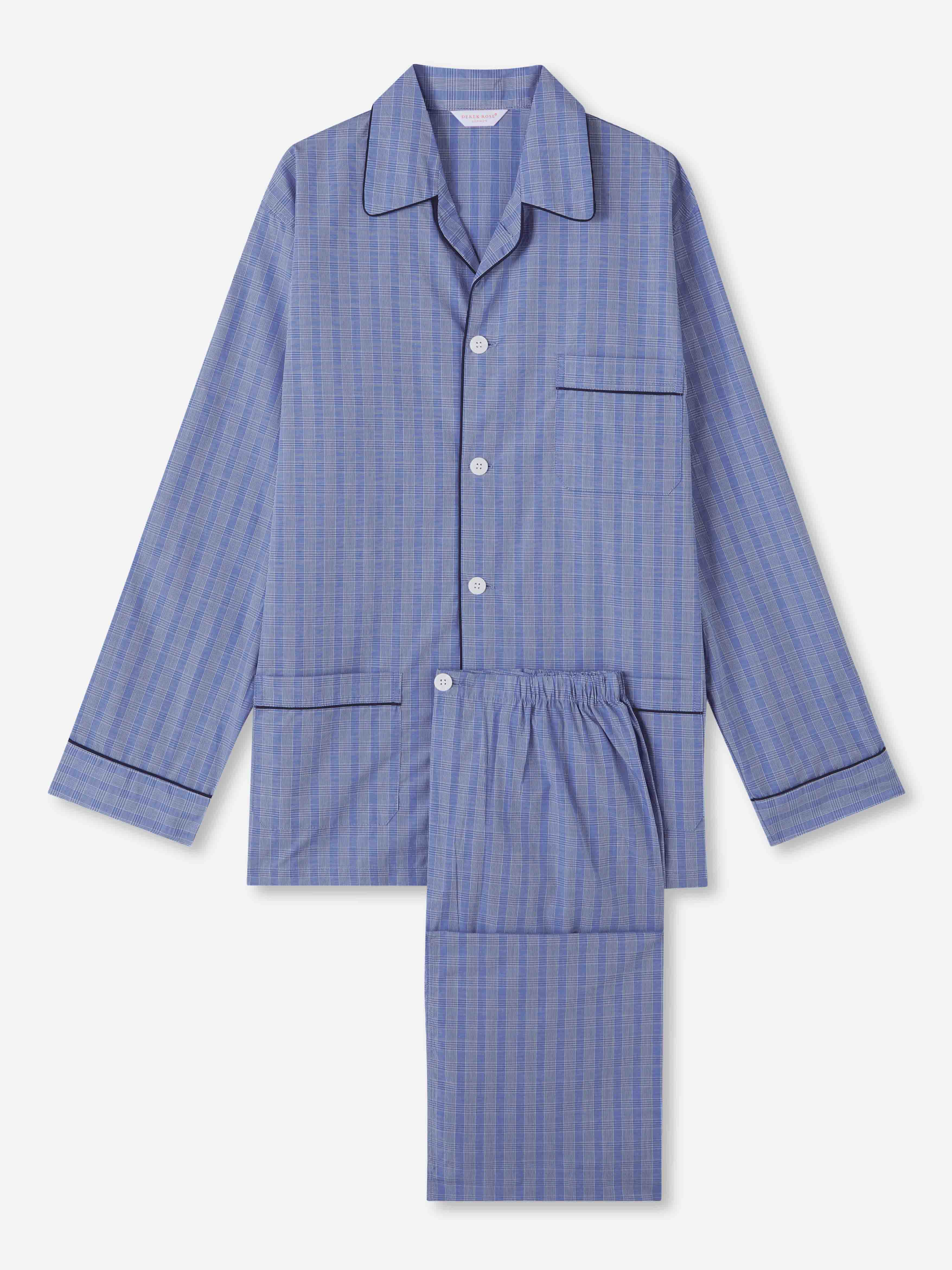 Men's Classic Fit Pajamas Felsted 3 Cotton Blue