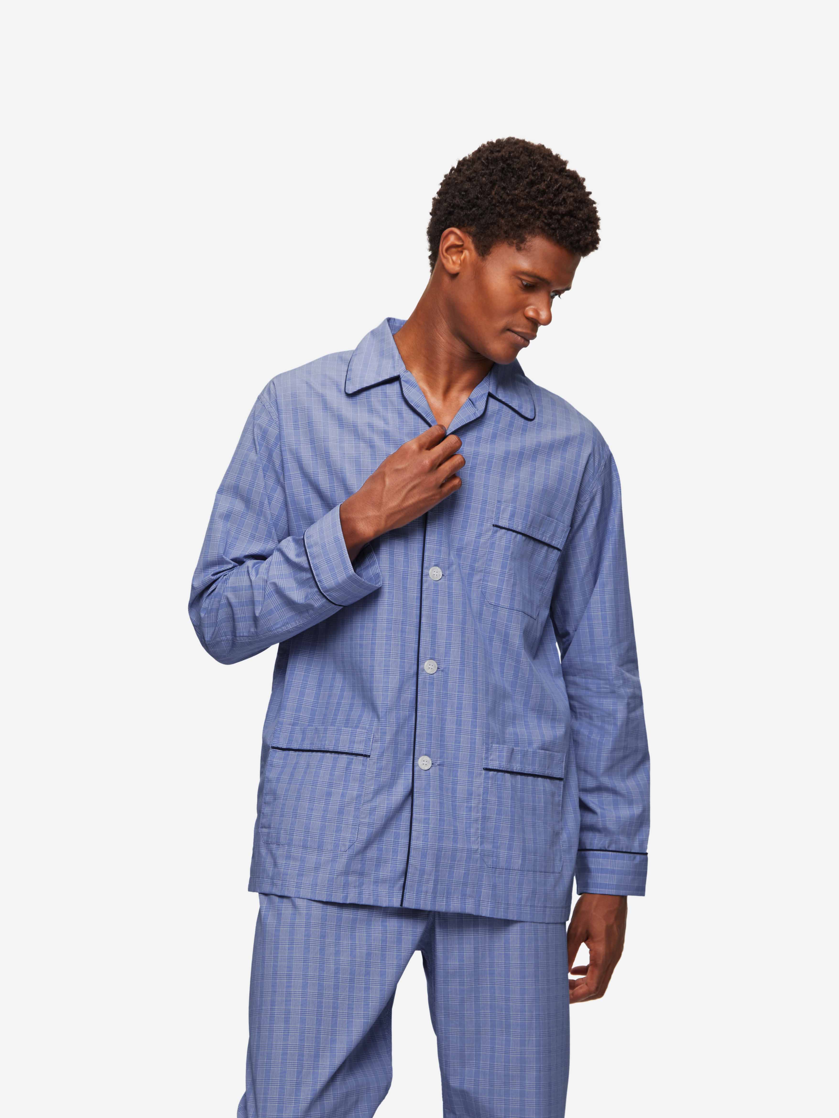 Men's Classic Fit Pajamas Felsted 3 Cotton Blue