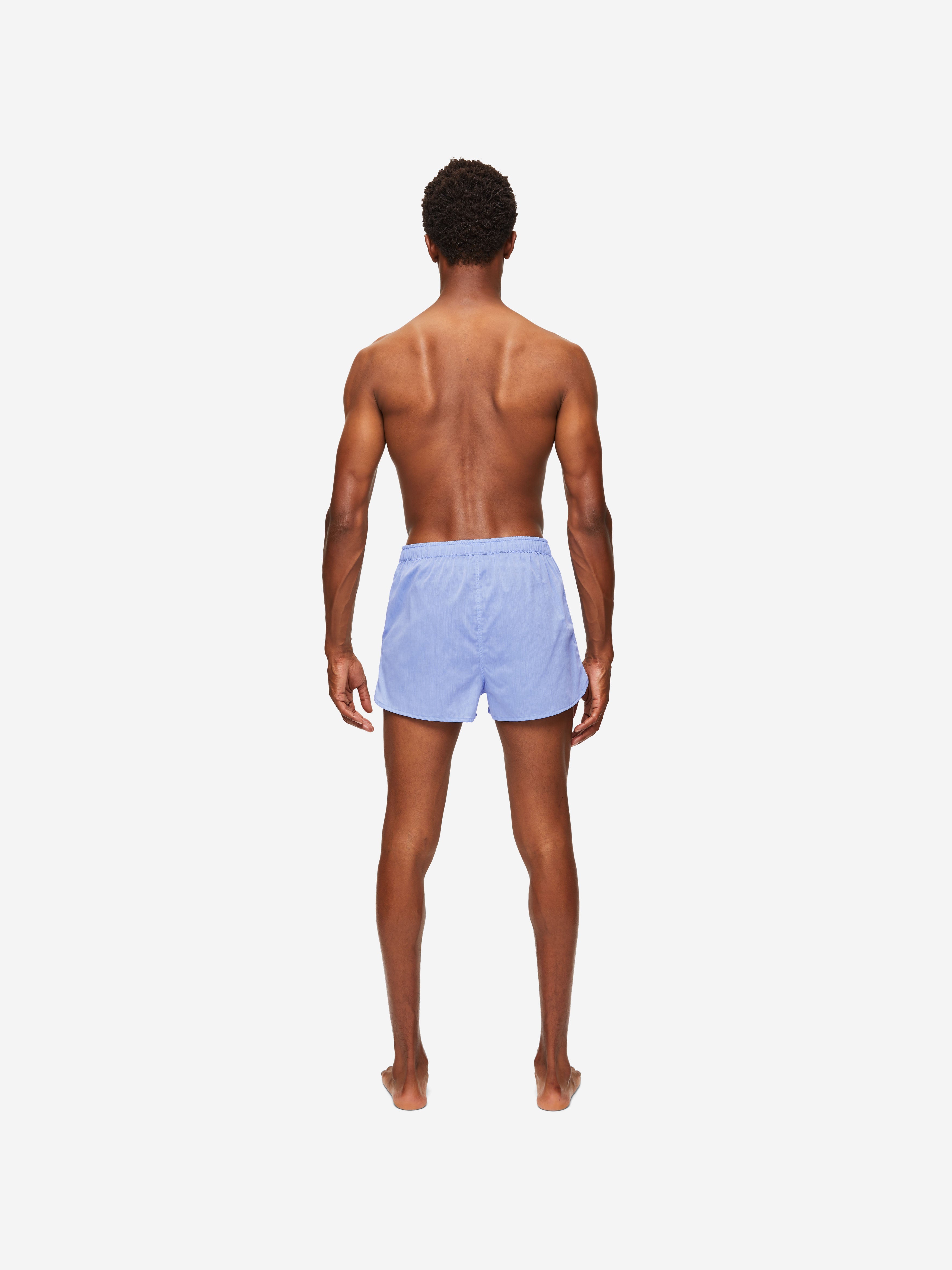 Men's Modern Fit Boxers Amalfi Cotton Batiste Blue 