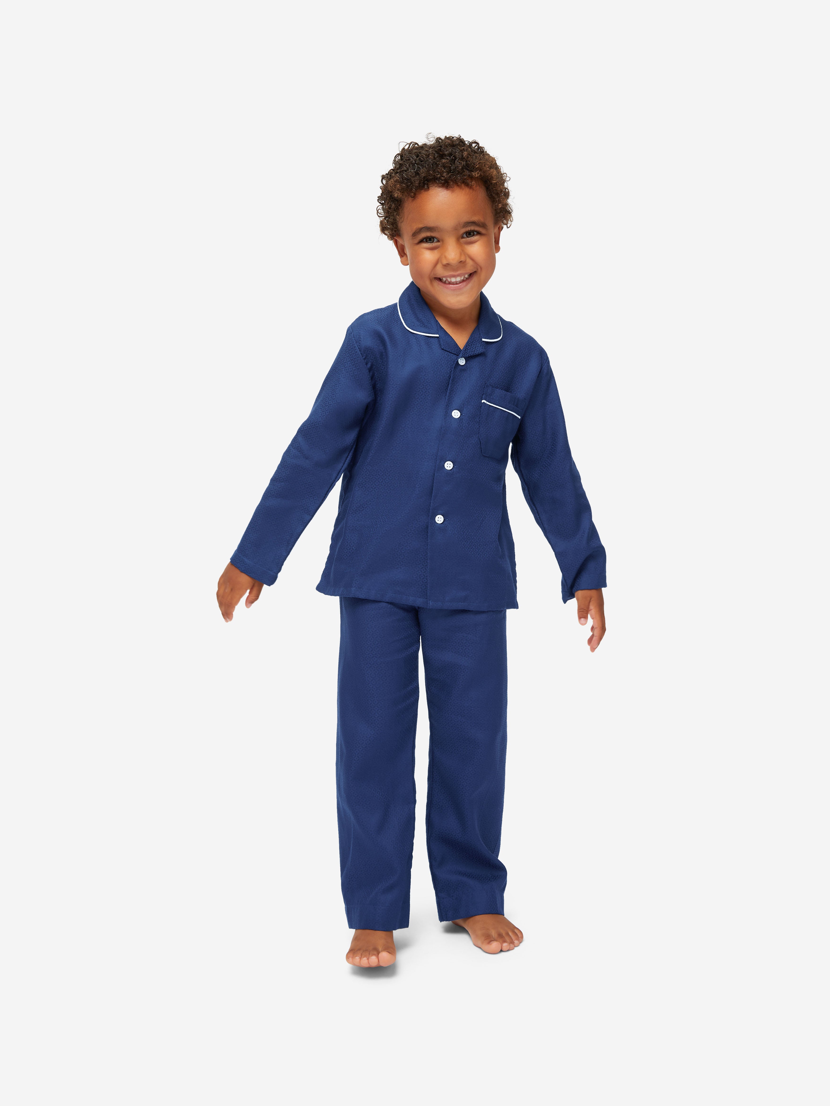 Kids' Pyjamas Lombard 6 Cotton Jacquard Navy