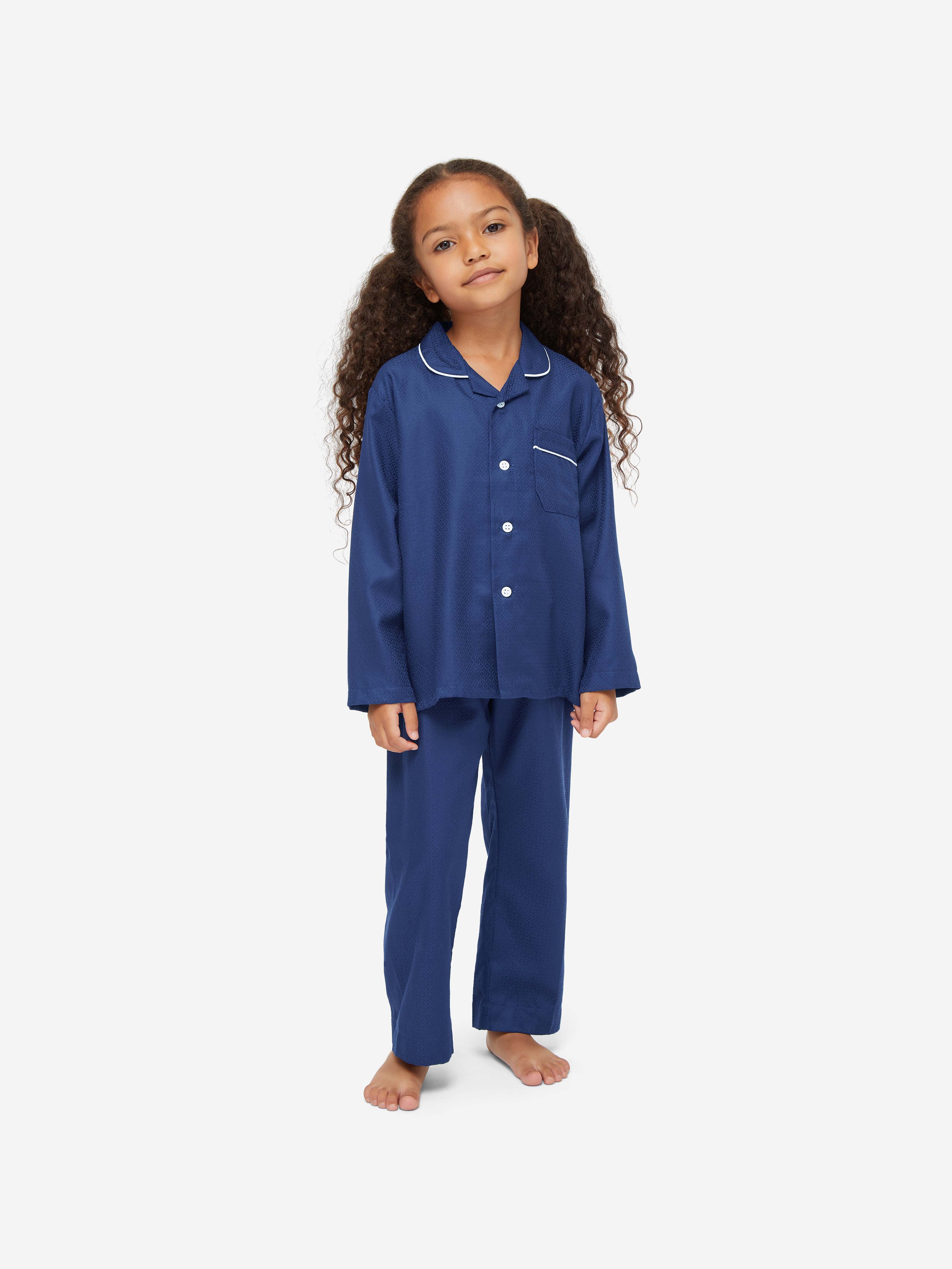 Kids' Pyjamas Lombard 6 Cotton Jacquard Navy